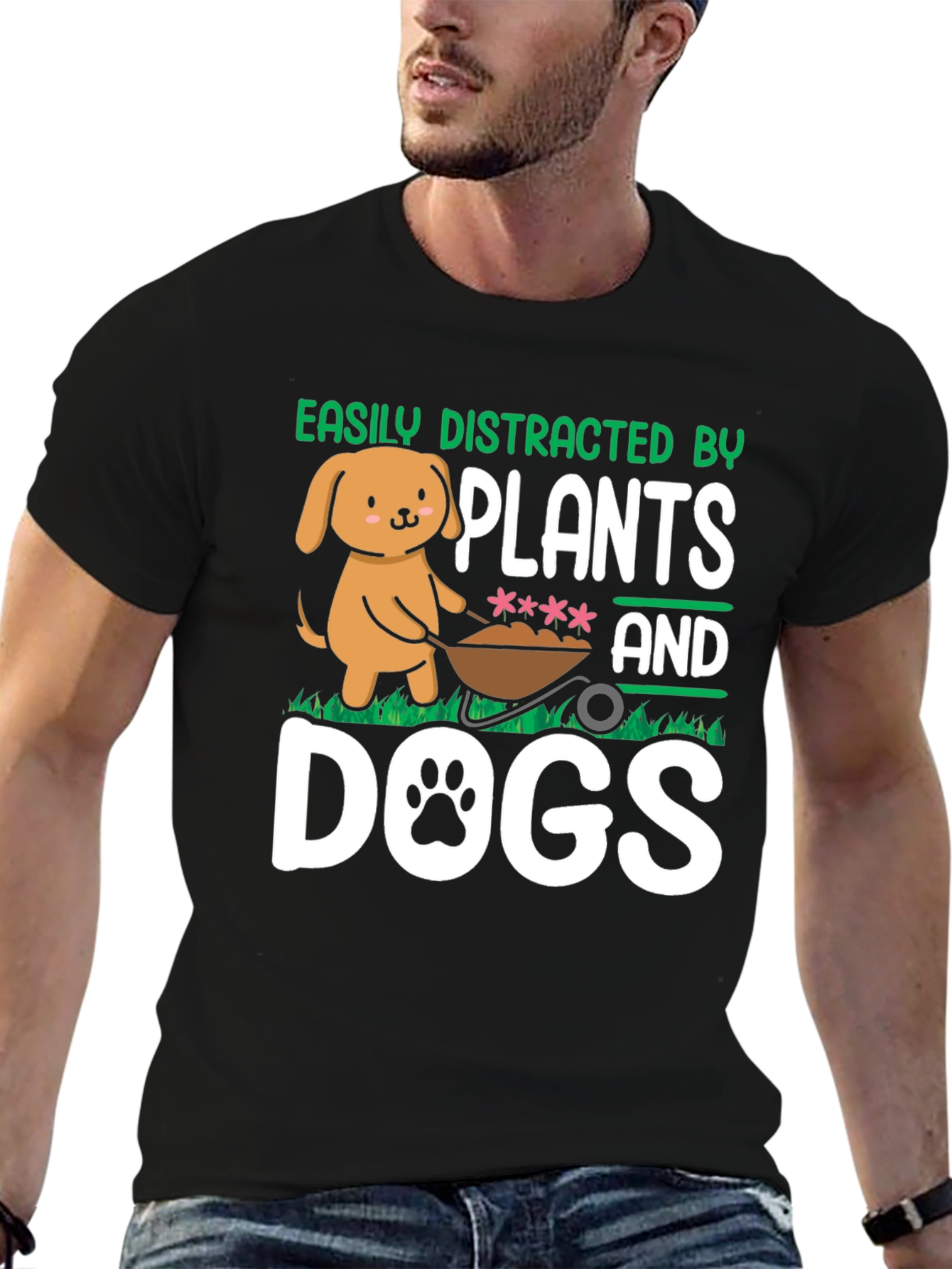 Easily Distracted by Plants and Dogs T-Shirt