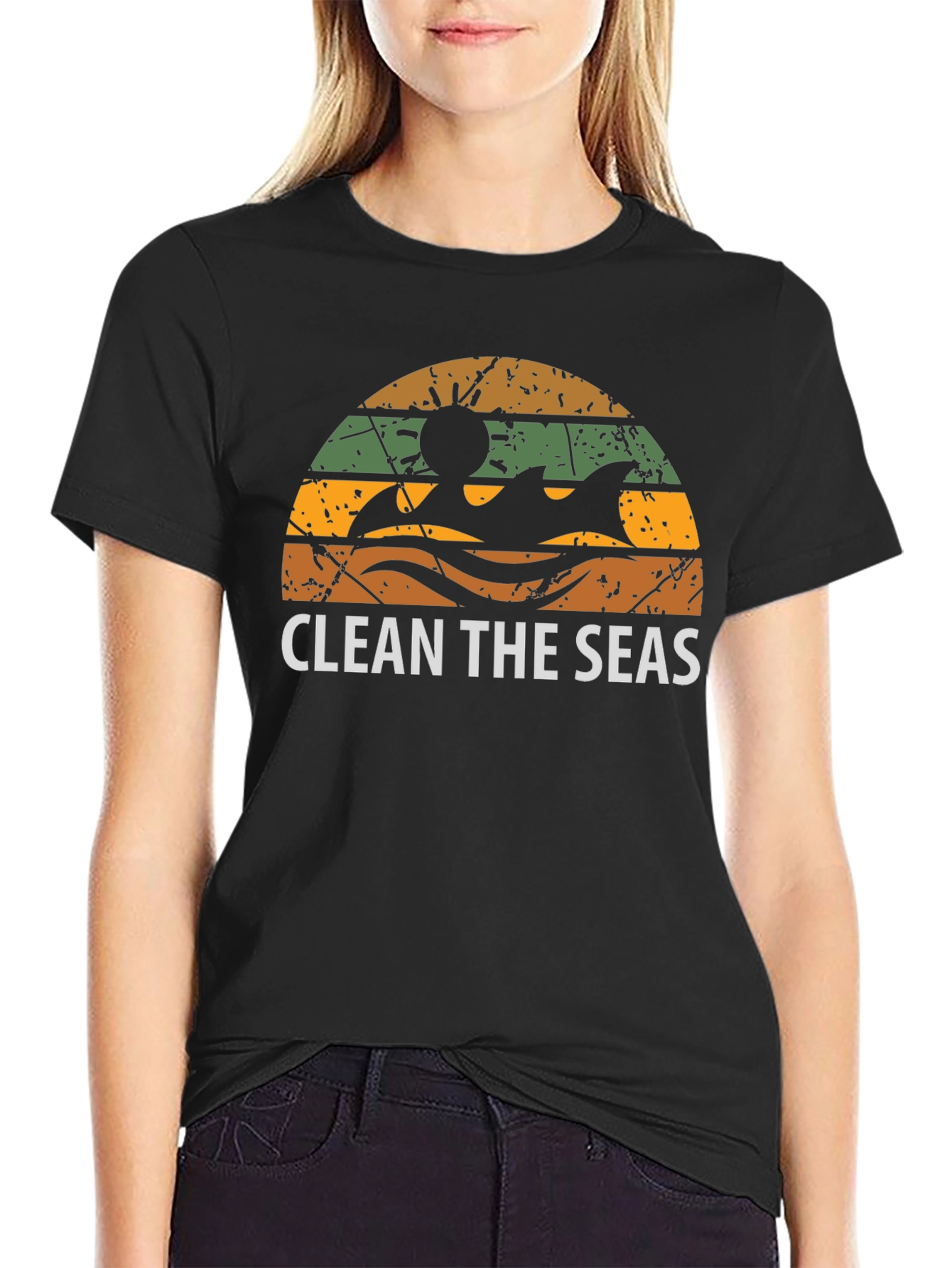 Clean the Seas Graphic Tee - Black