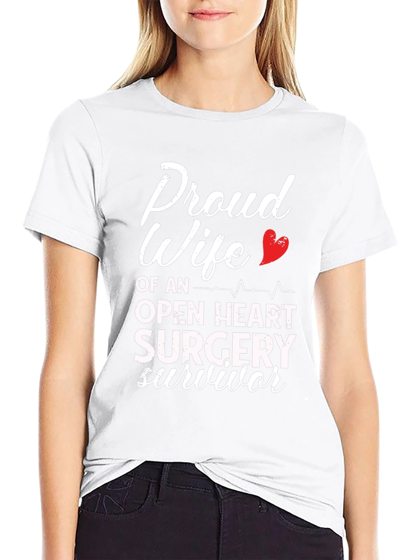 Proud Wife Open Heart Surgery Survivor T-Shirt