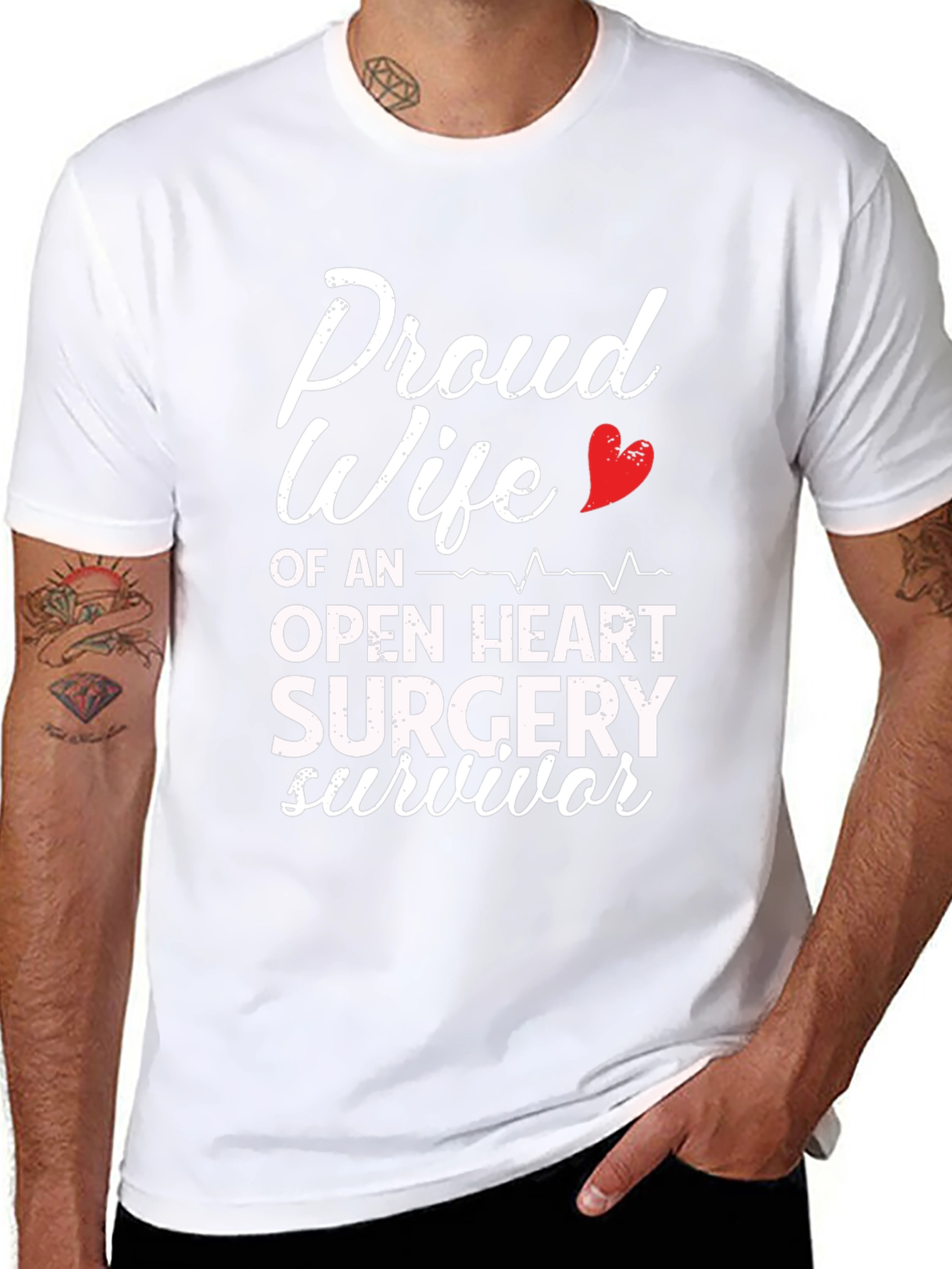 Proud Wife Open Heart Surgery Survivor T-Shirt