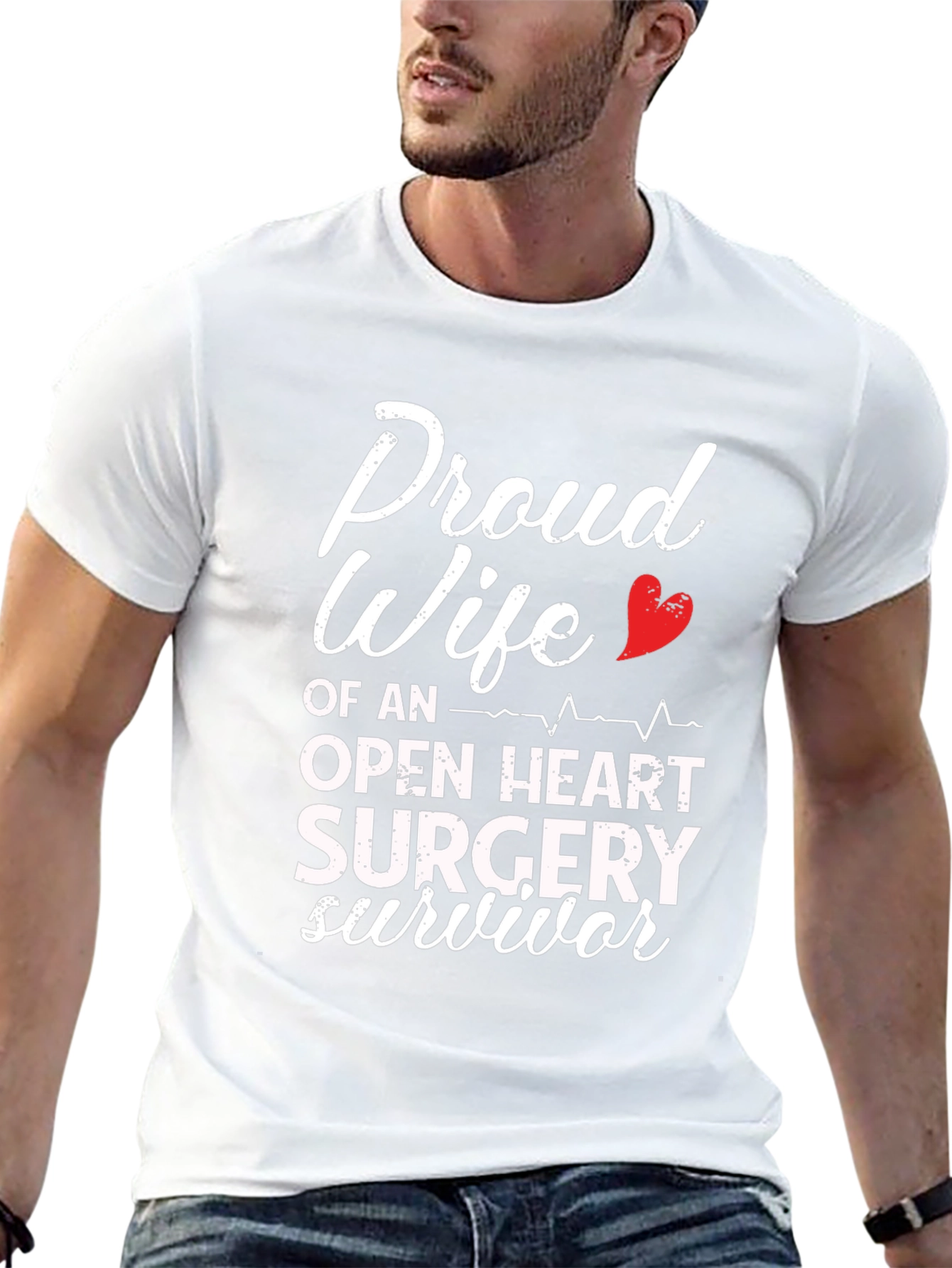 Proud Wife Open Heart Surgery Survivor T-Shirt