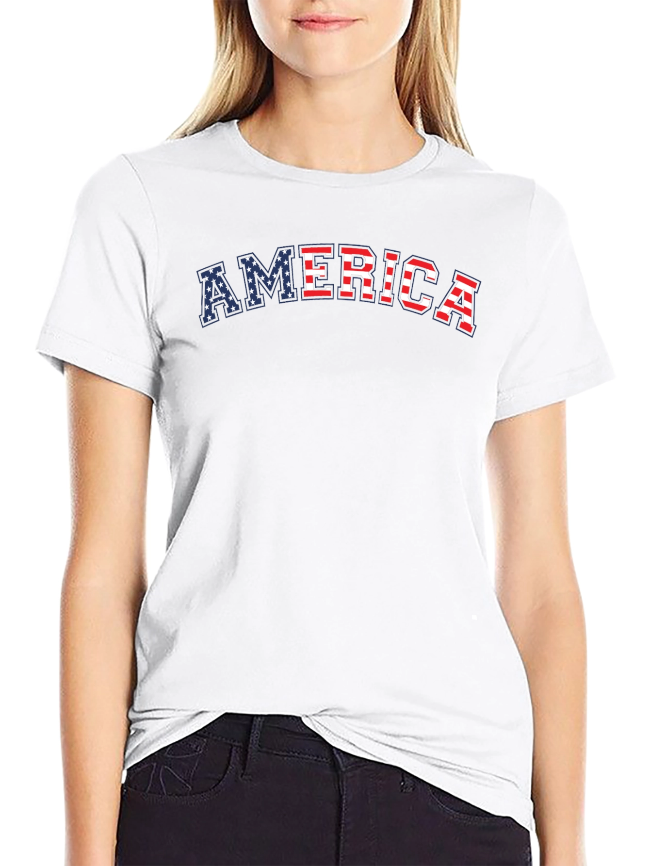 Patriotic America Graphic T-Shirt - USA Flag