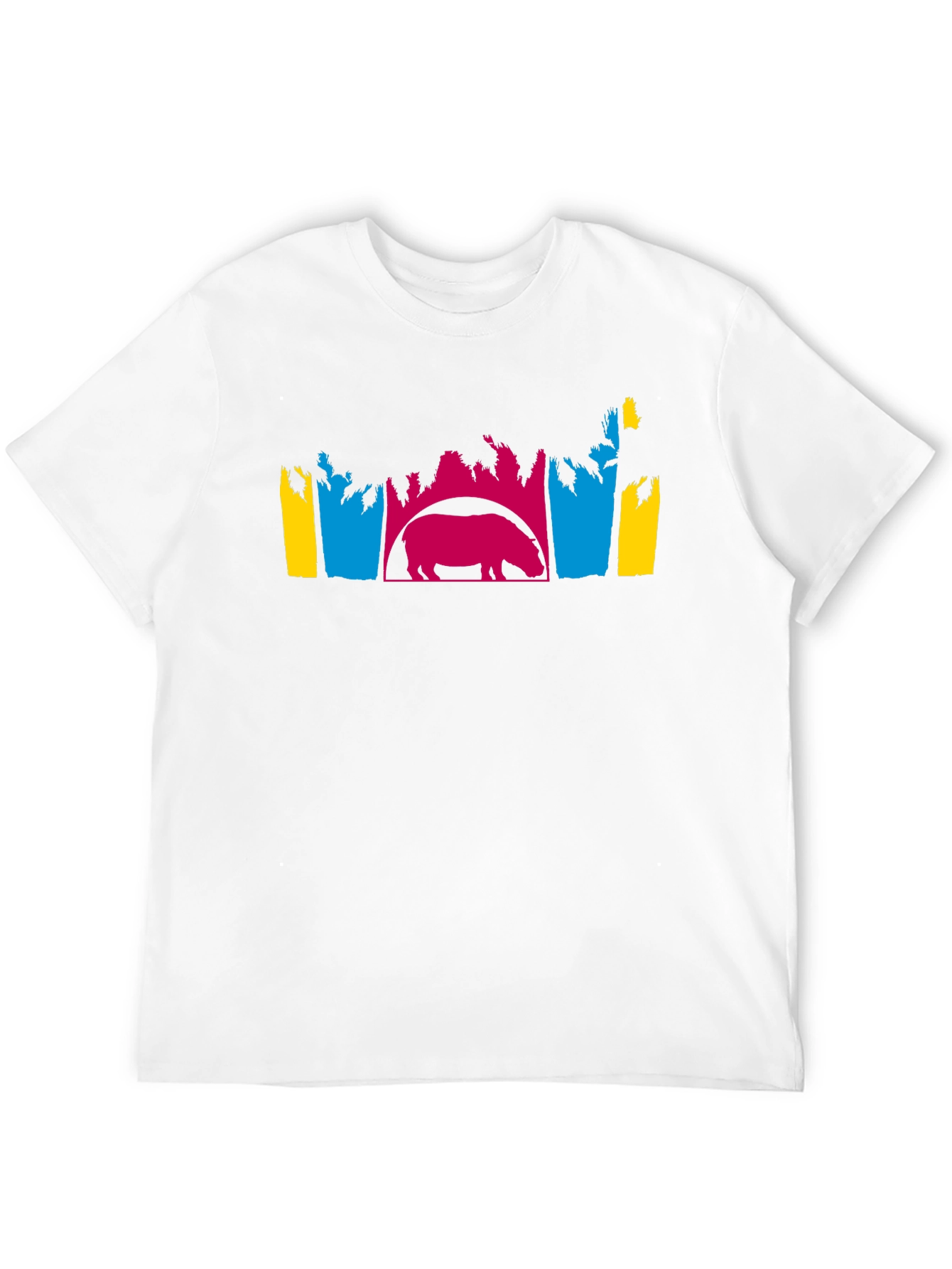 Hippo Silhouette Graphic Tee - Unique Design