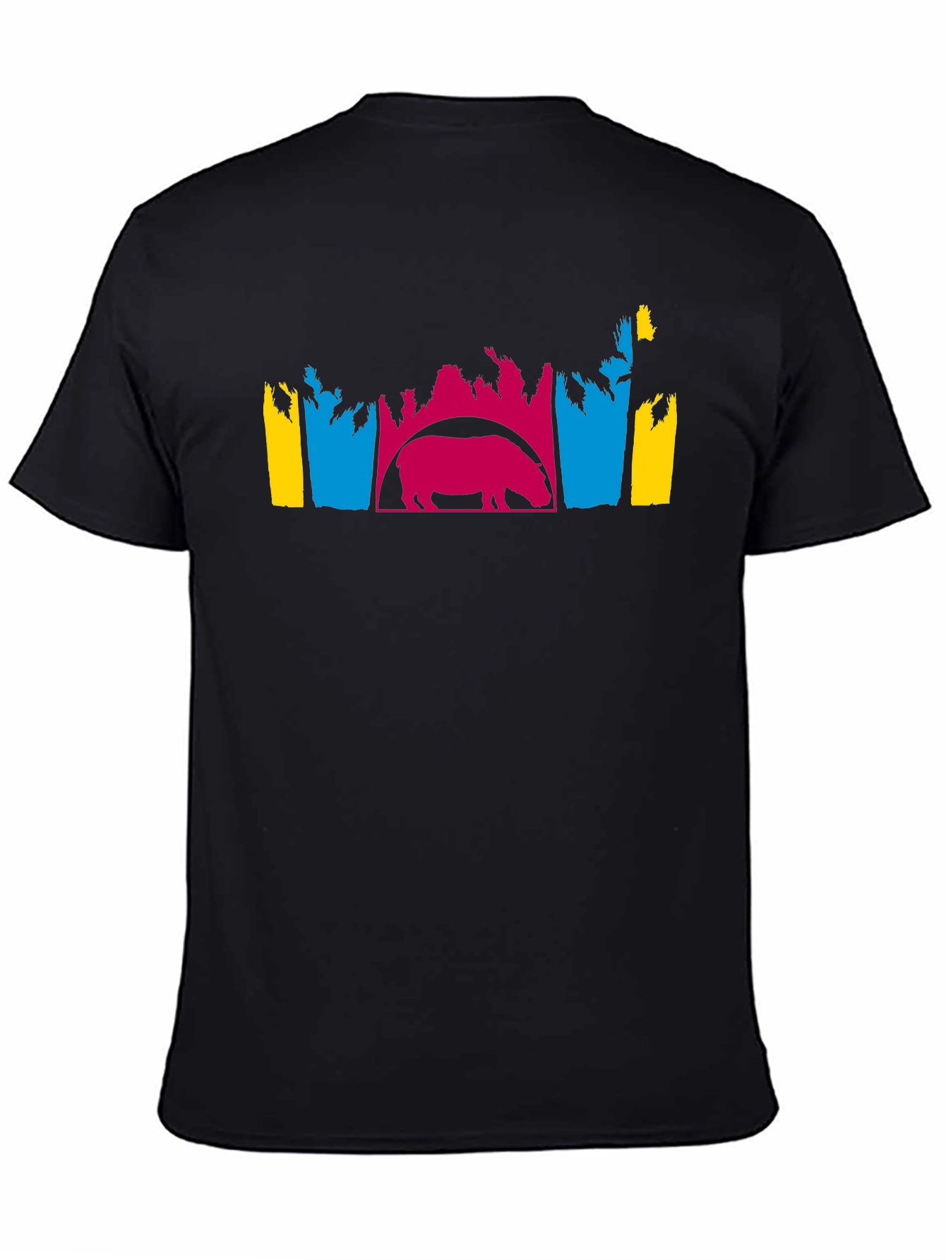 Hippo Silhouette Graphic Tee - Unique Design
