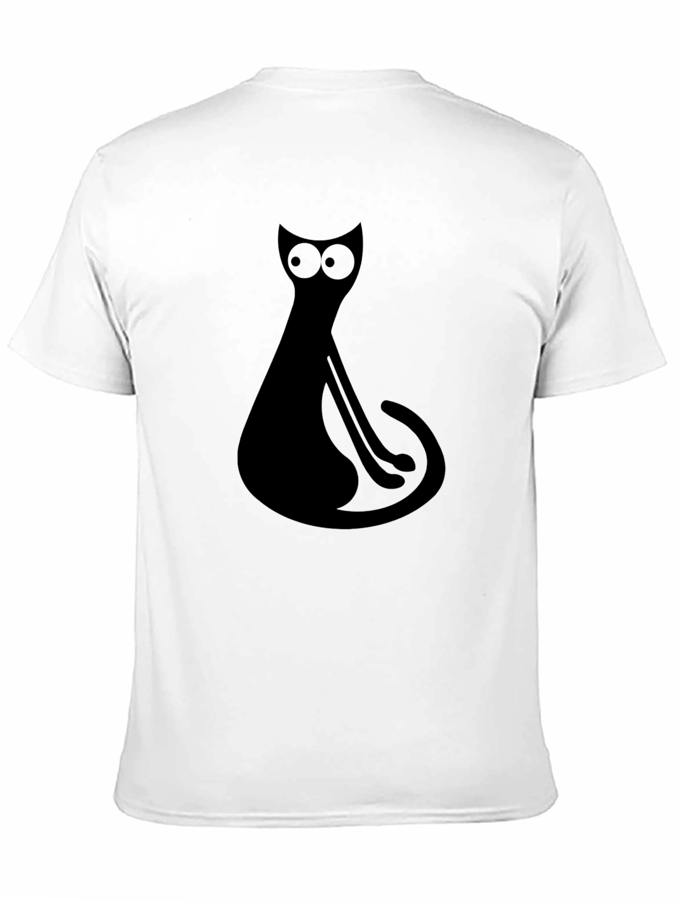 Cool Black Cat Graphic Print Tee