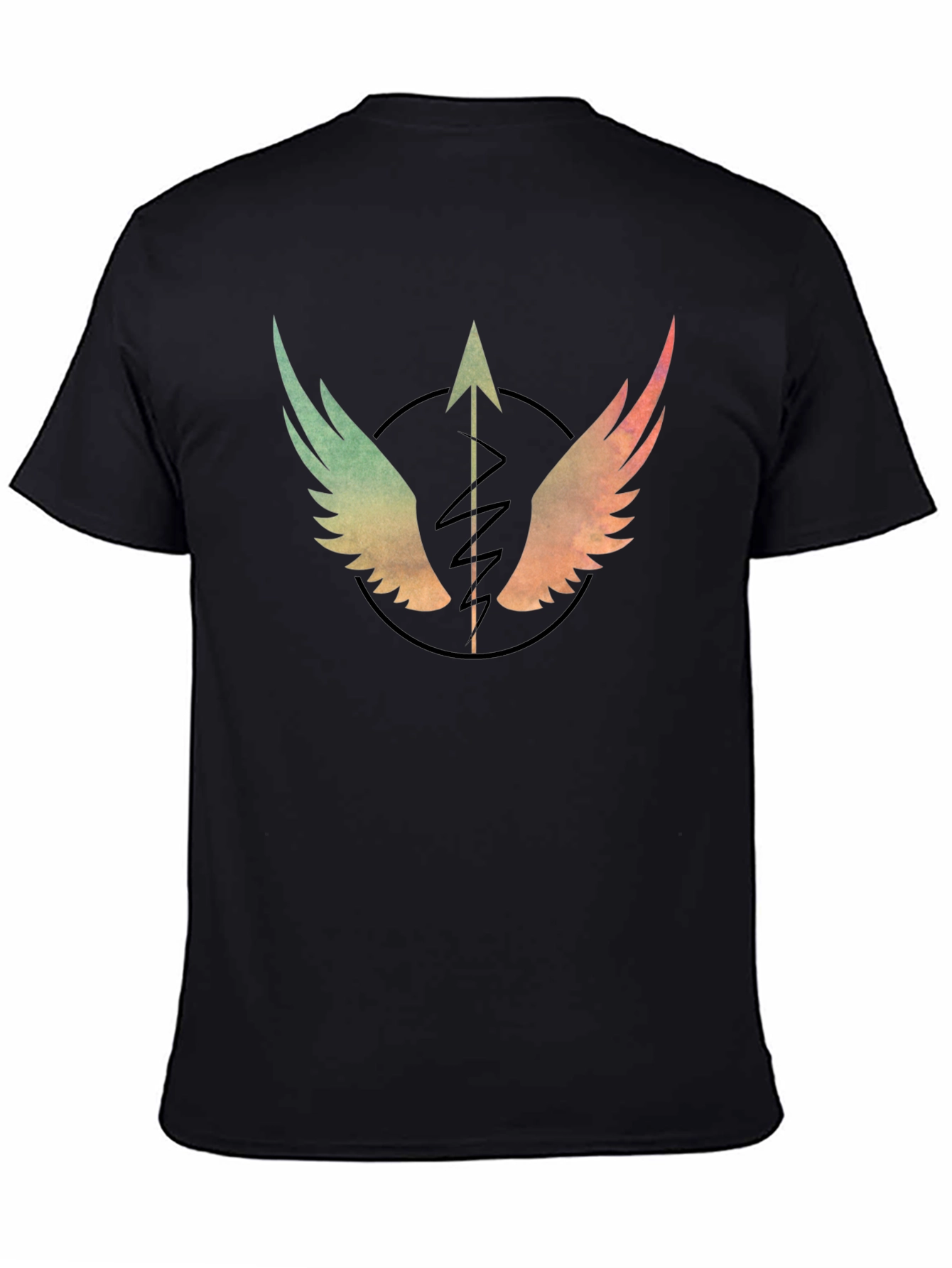 Winged Arrow Graphic T-Shirt - Stylish Black Tee