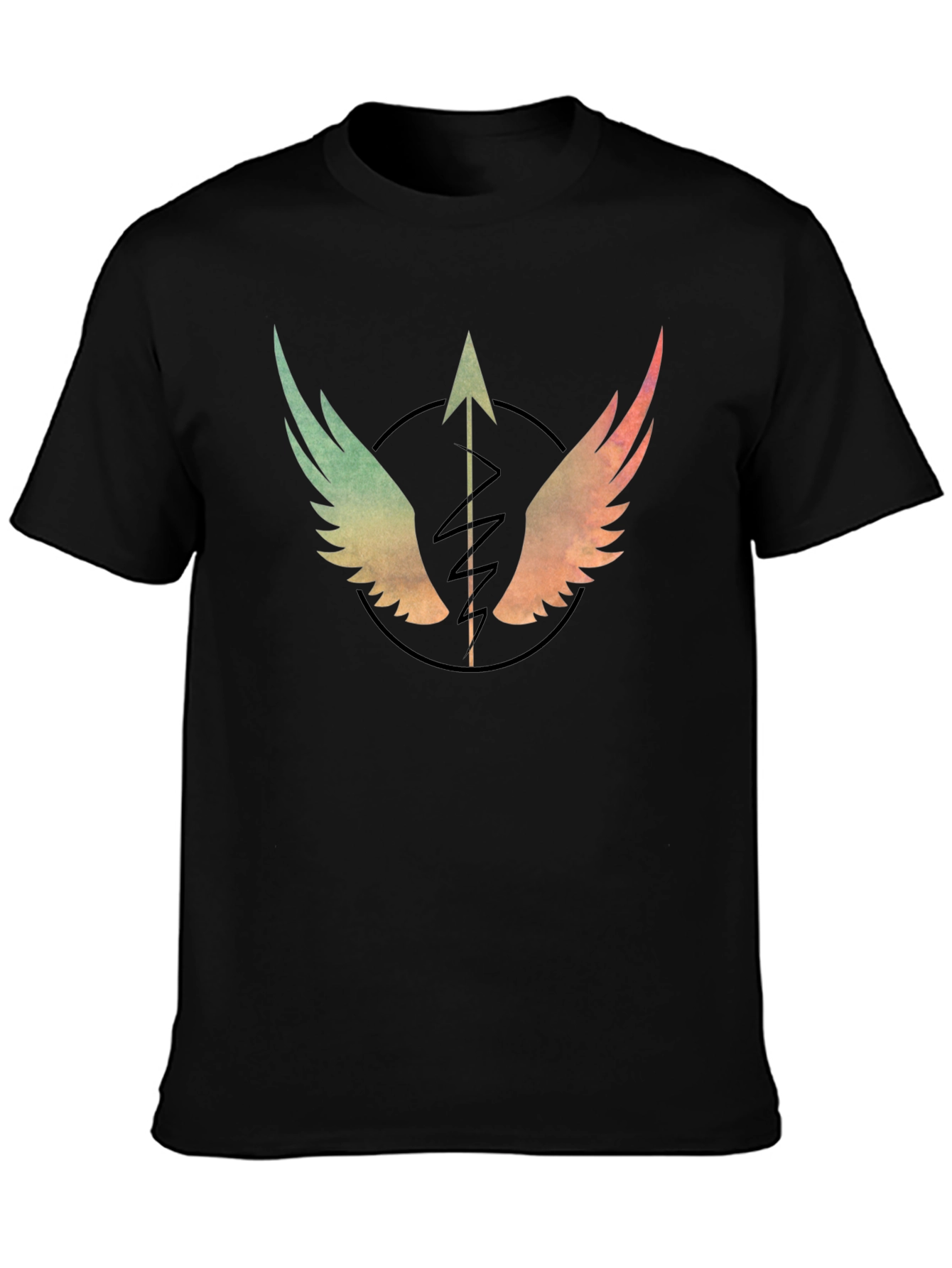 Winged Arrow Graphic T-Shirt - Stylish Black Tee