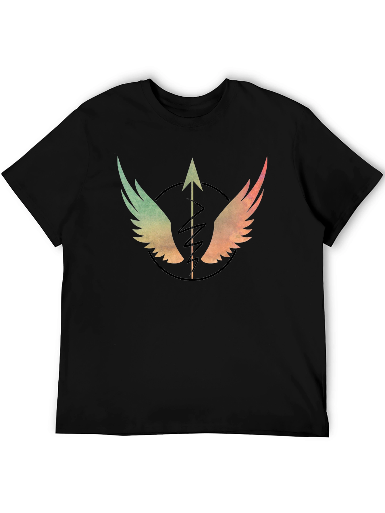 Winged Arrow Graphic T-Shirt - Stylish Black Tee