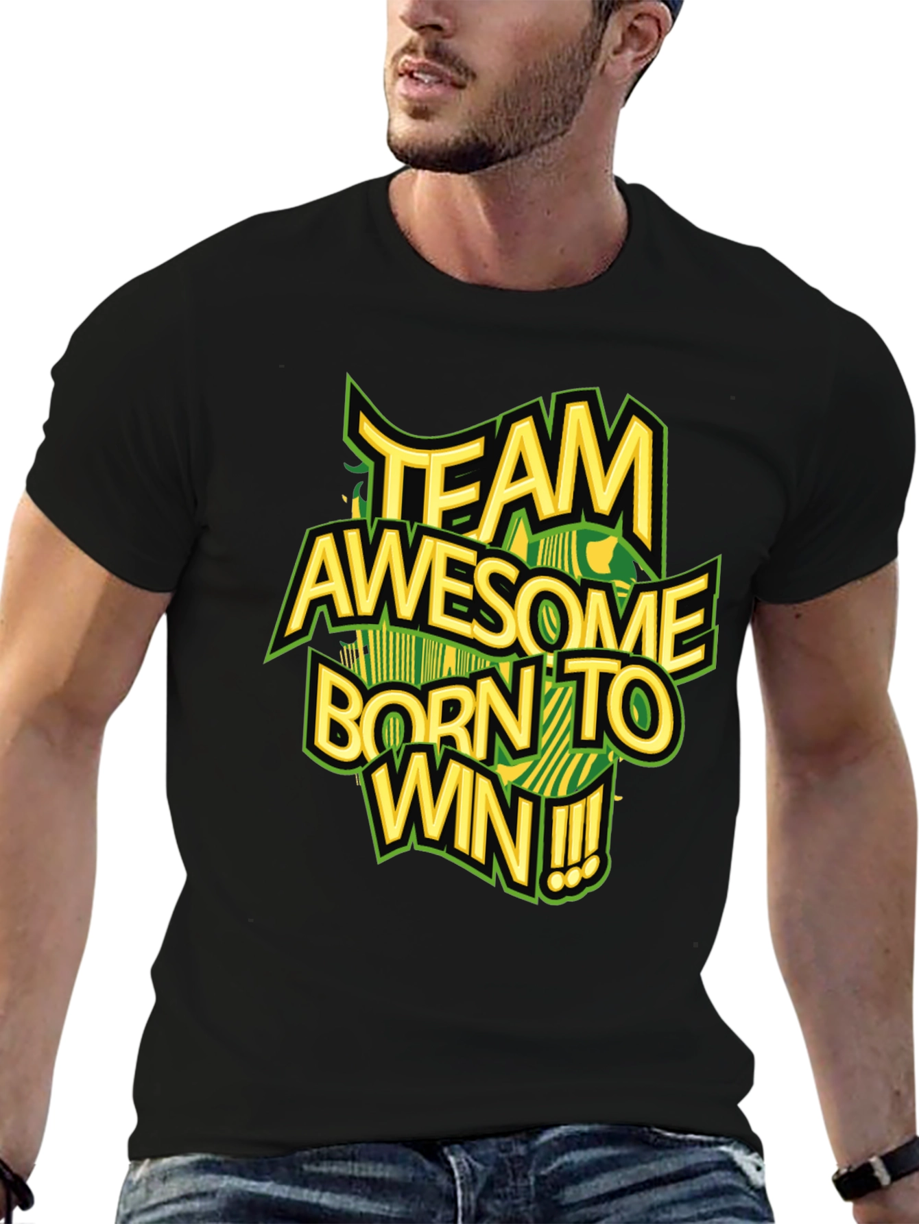 Team Awesome Born to Win Graphic T-Shirt