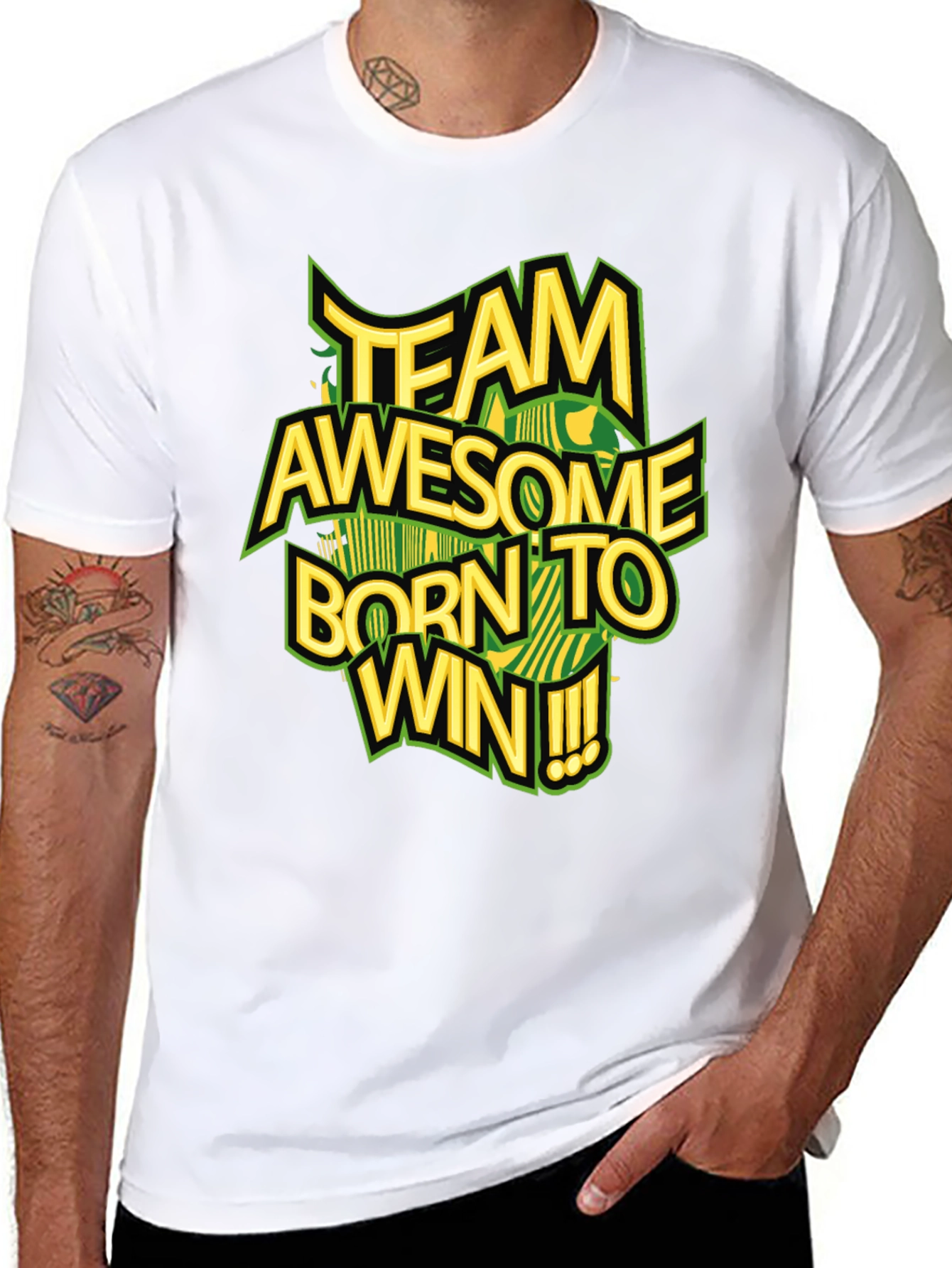 Team Awesome Born to Win Graphic T-Shirt