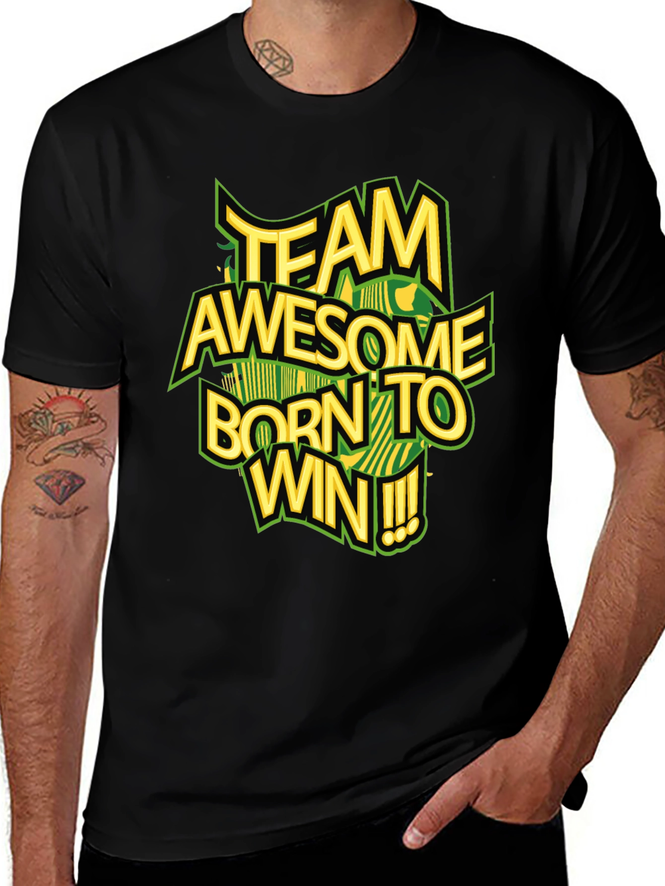 Team Awesome Born to Win Graphic T-Shirt