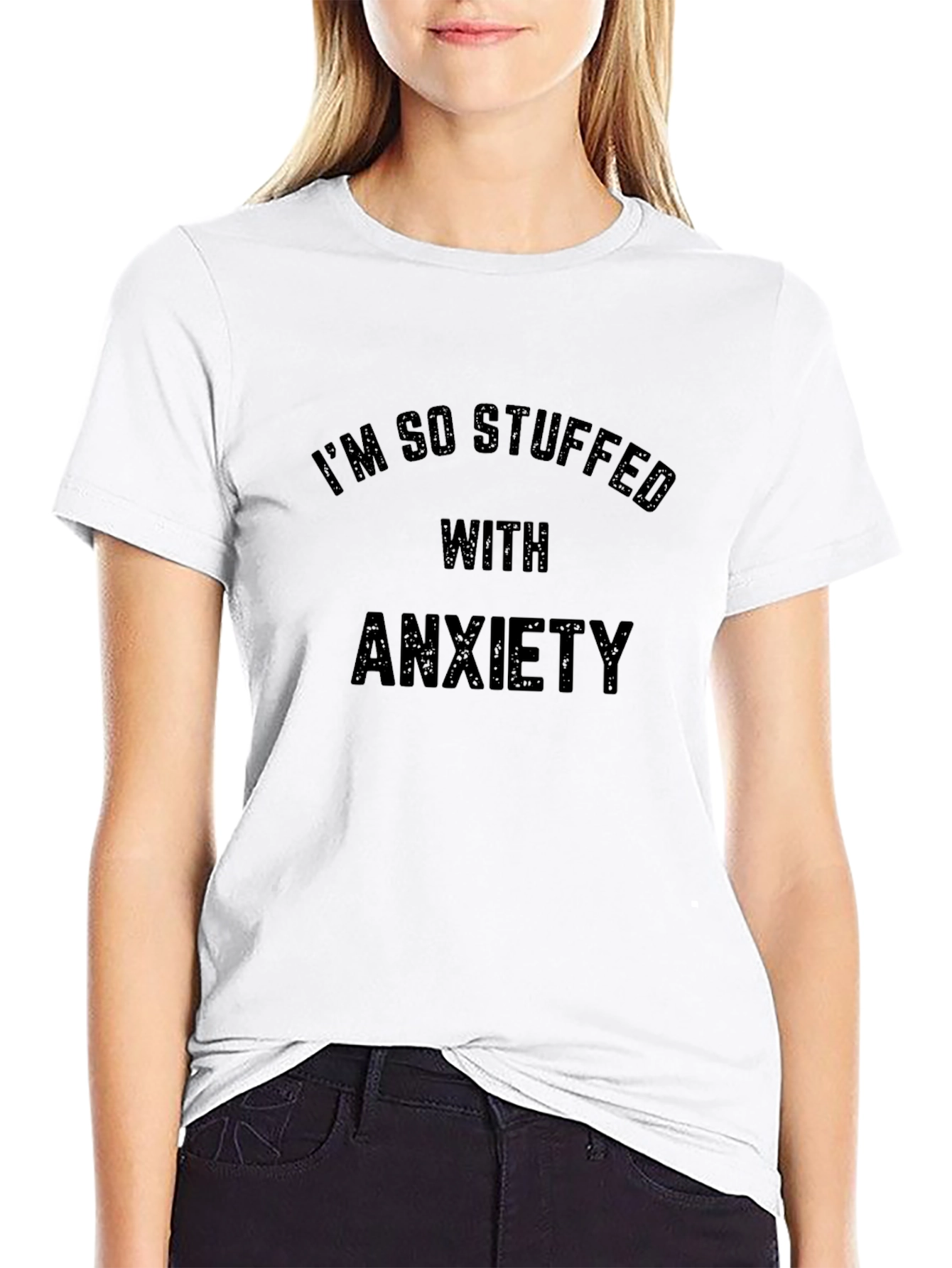 Anxiety Stuffed Mens Black T-Shirt