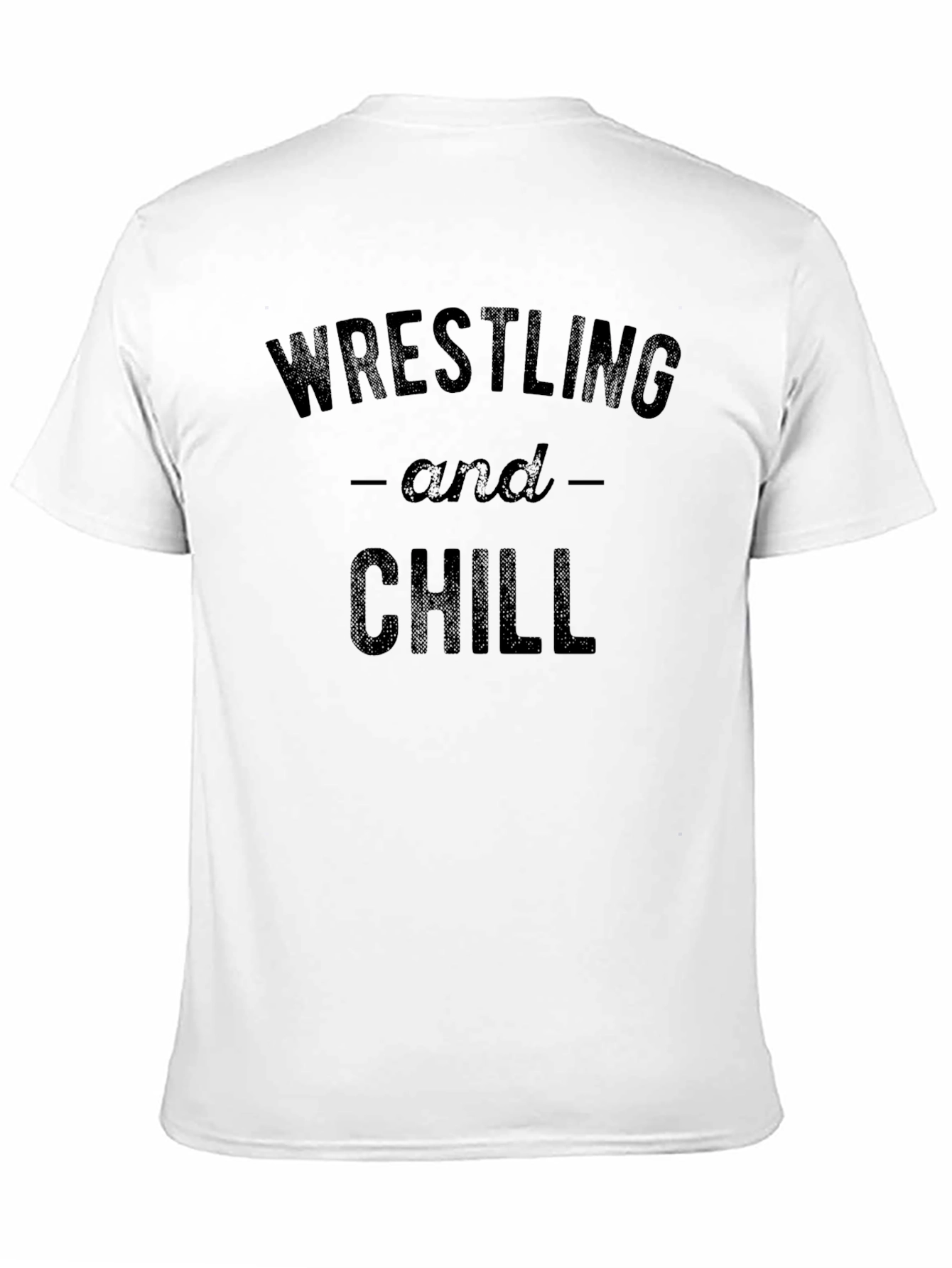 Wrestling and Chill Graphic T-Shirt - Black