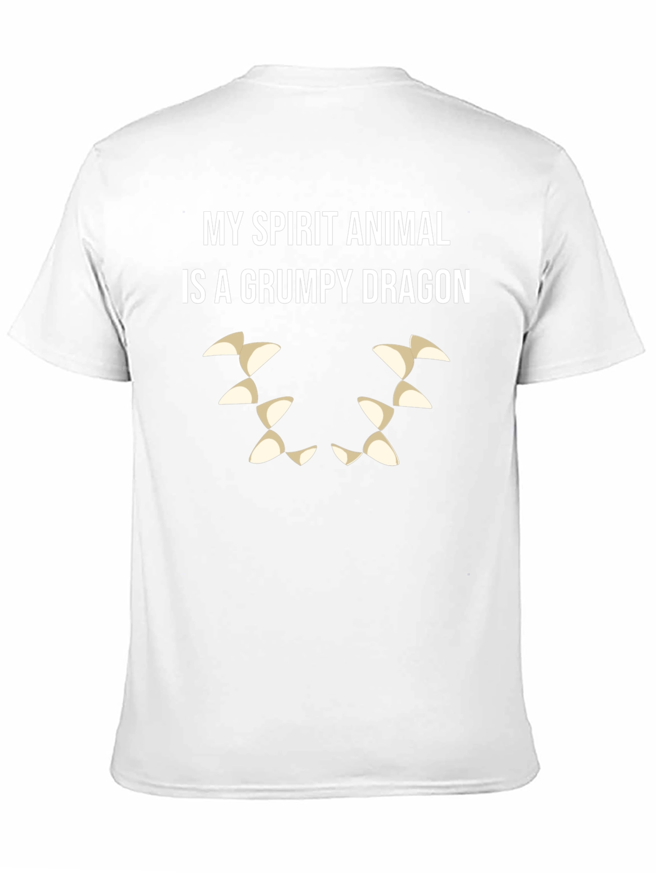 Grumpy Dragon Spirit Animal T-Shirt - Black