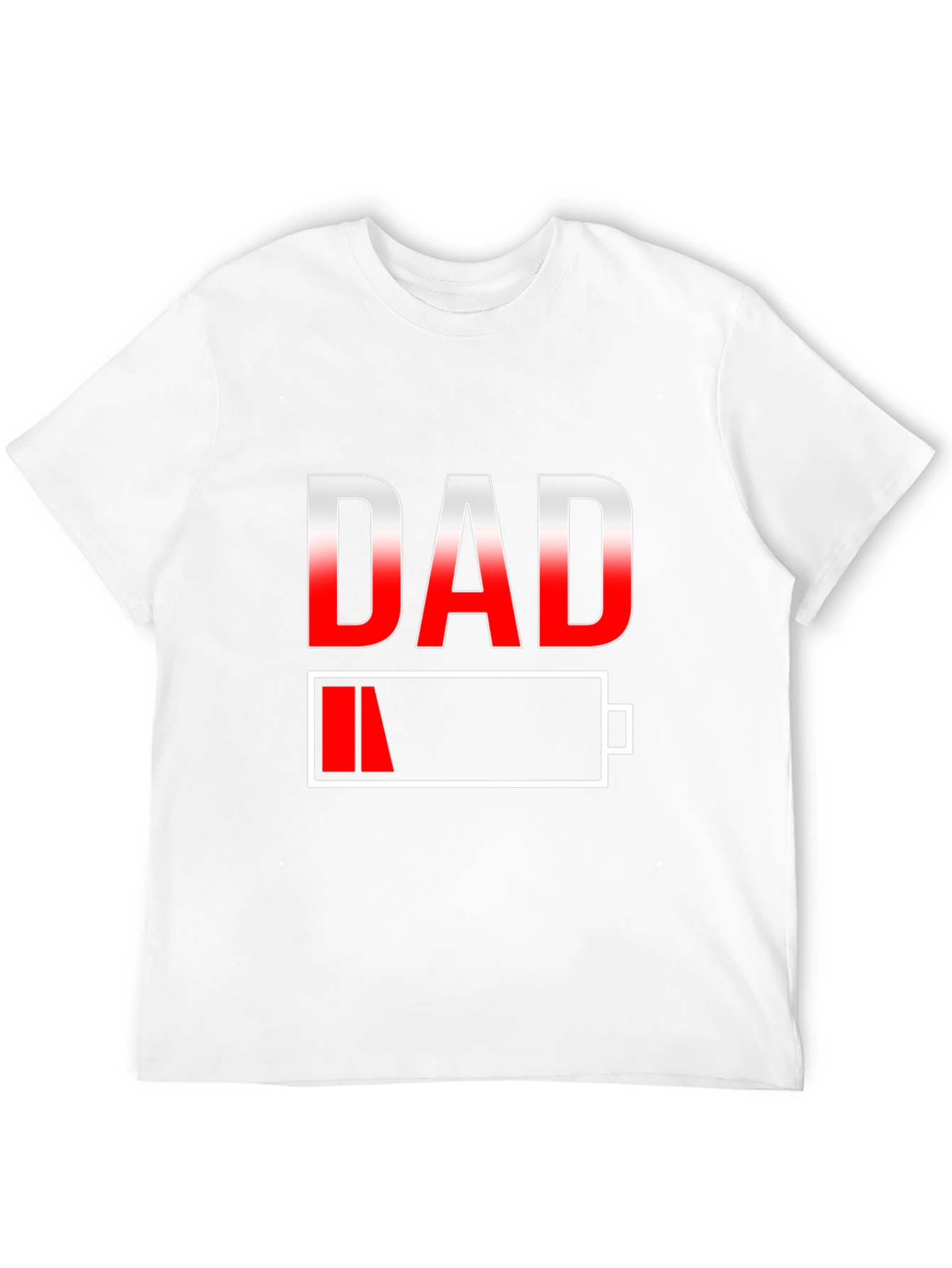 Dad Low Battery T-Shirt - Funny Fathers Day Gift