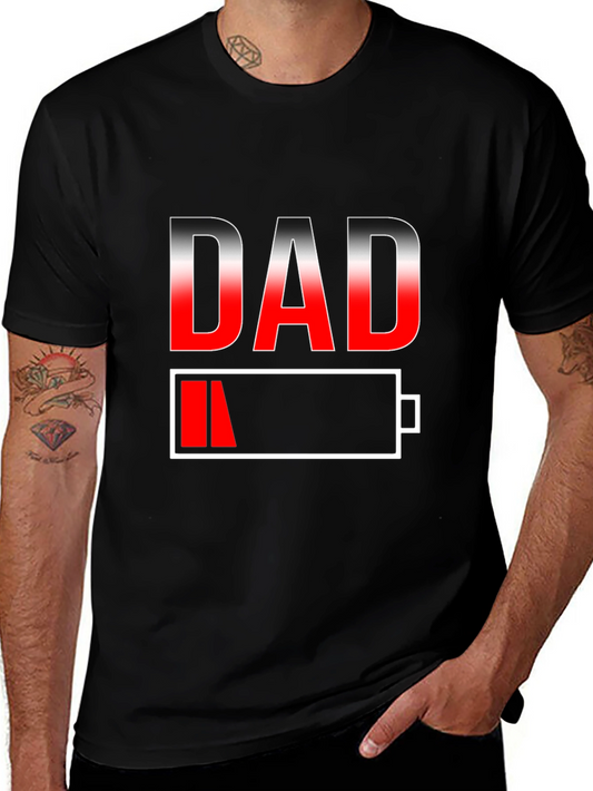 Dad Low Battery T-Shirt - Funny Fathers Day Gift