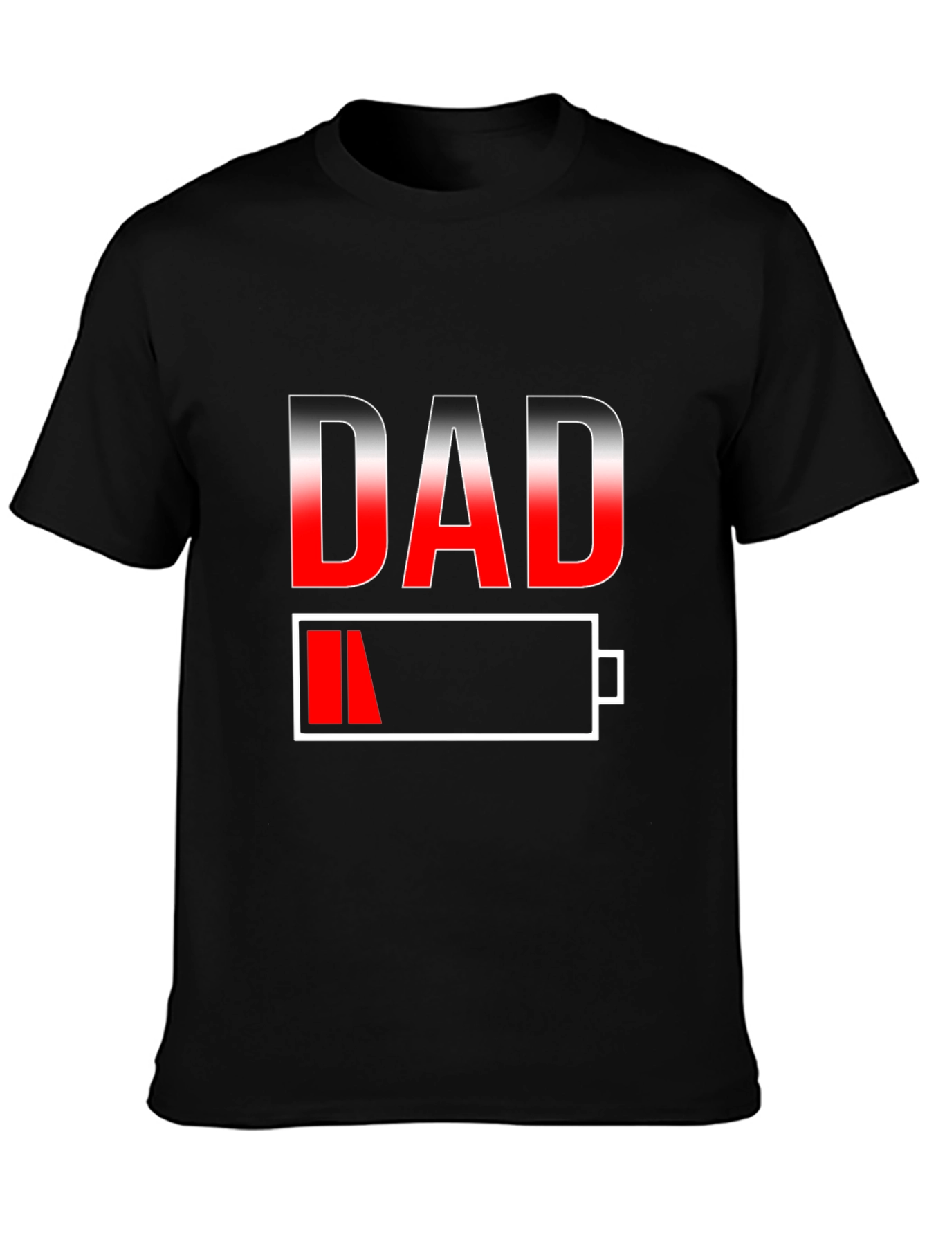 Dad Low Battery T-Shirt - Funny Fathers Day Gift