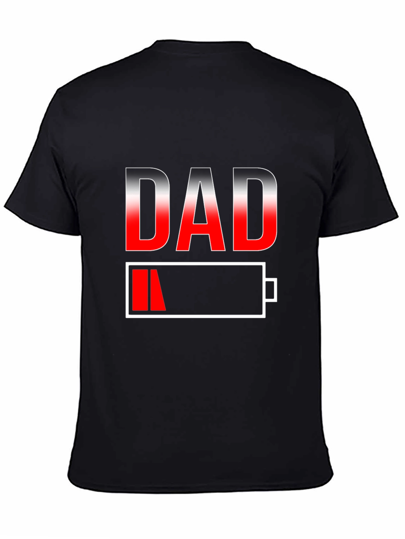 Dad Low Battery T-Shirt - Funny Fathers Day Gift