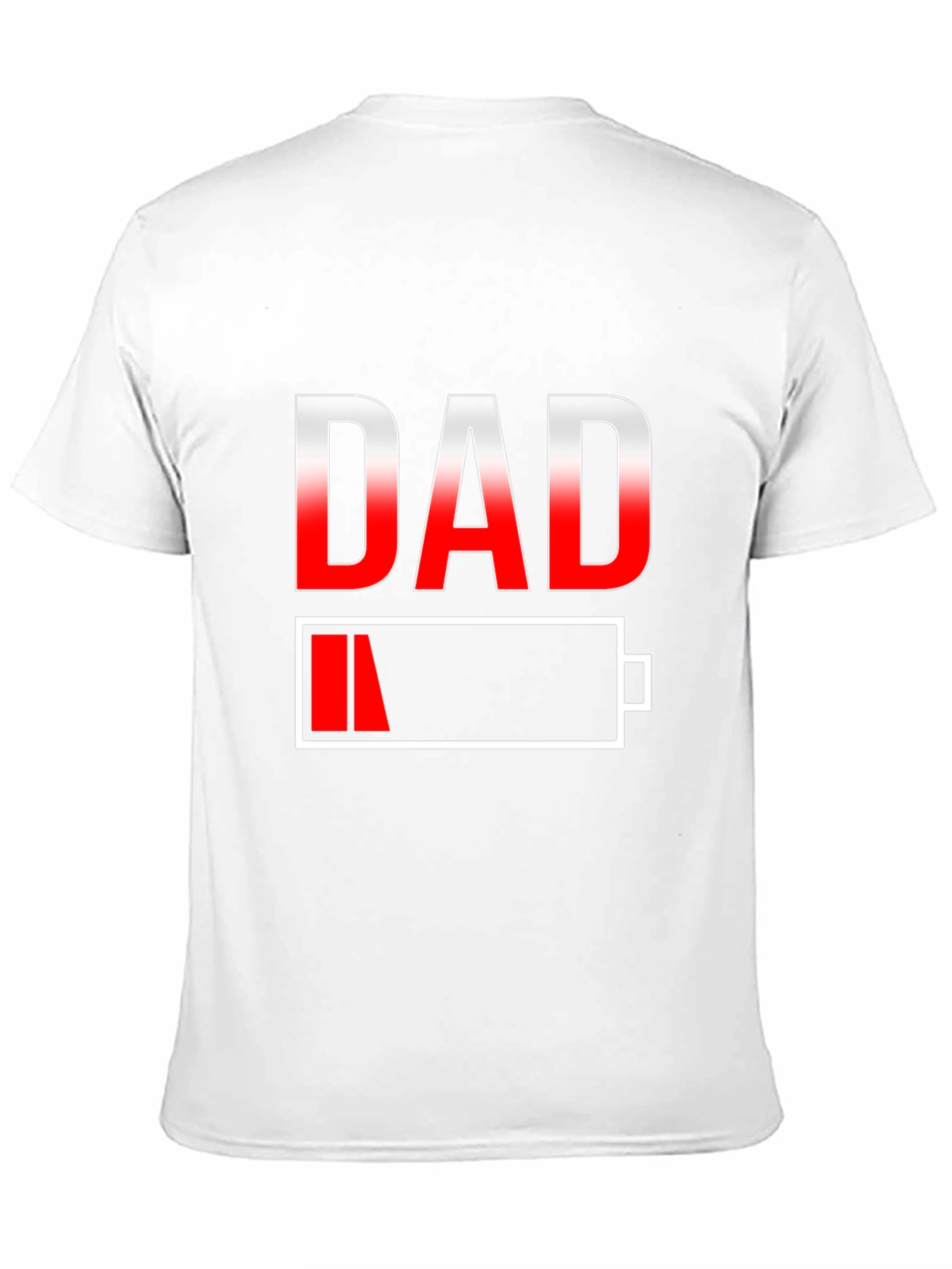Dad Low Battery T-Shirt - Funny Fathers Day Gift