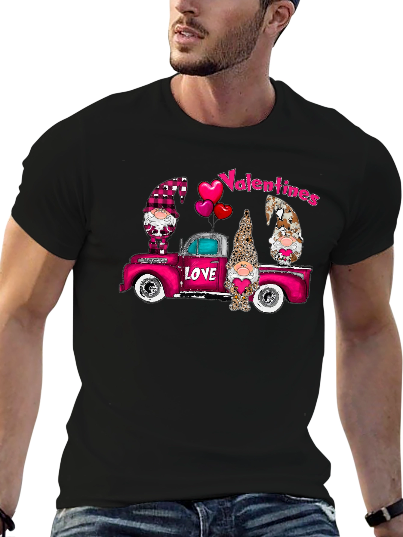Valentines Day Truck Gnomes T-Shirt