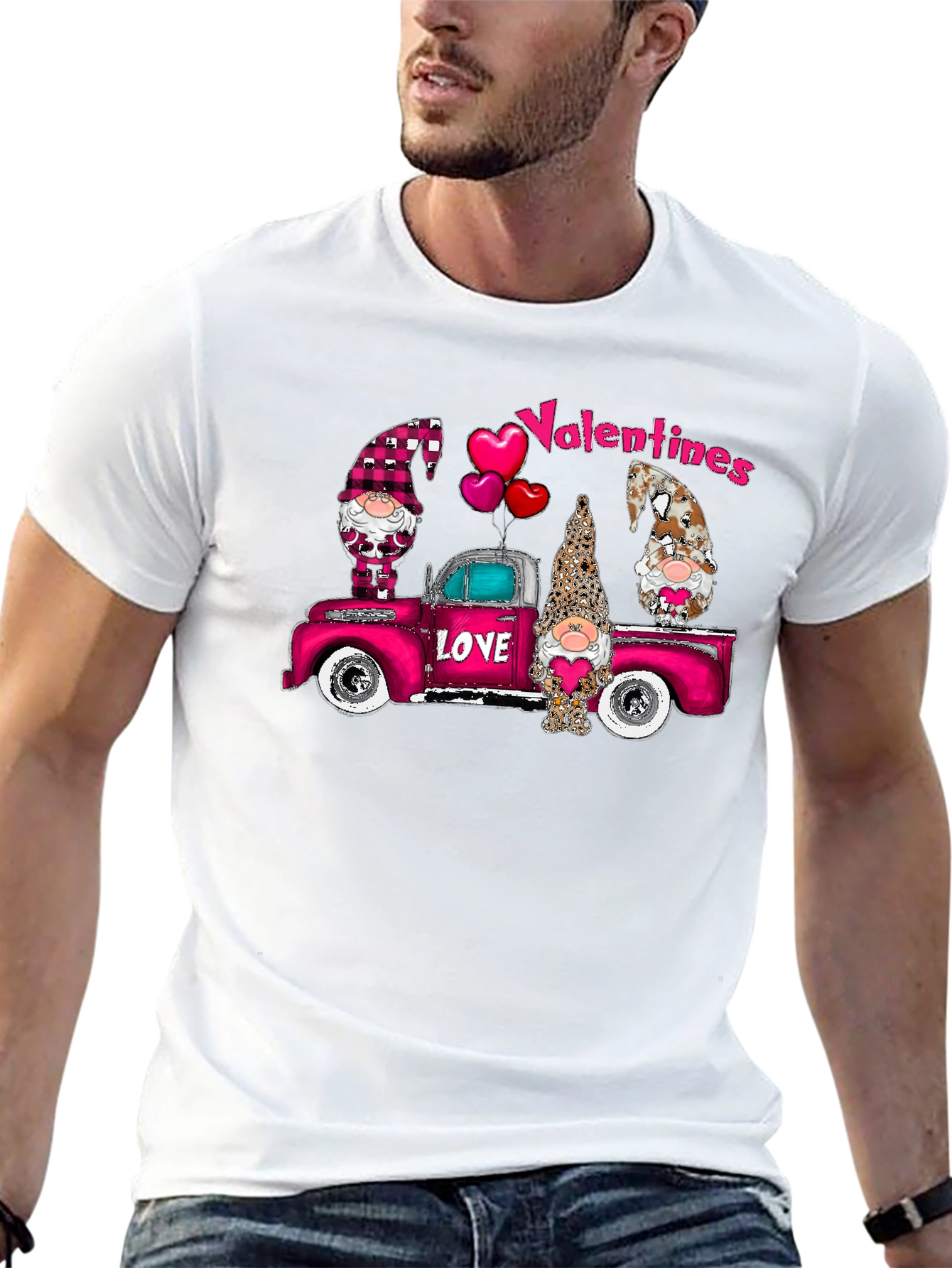 Valentines Day Truck Gnomes T-Shirt