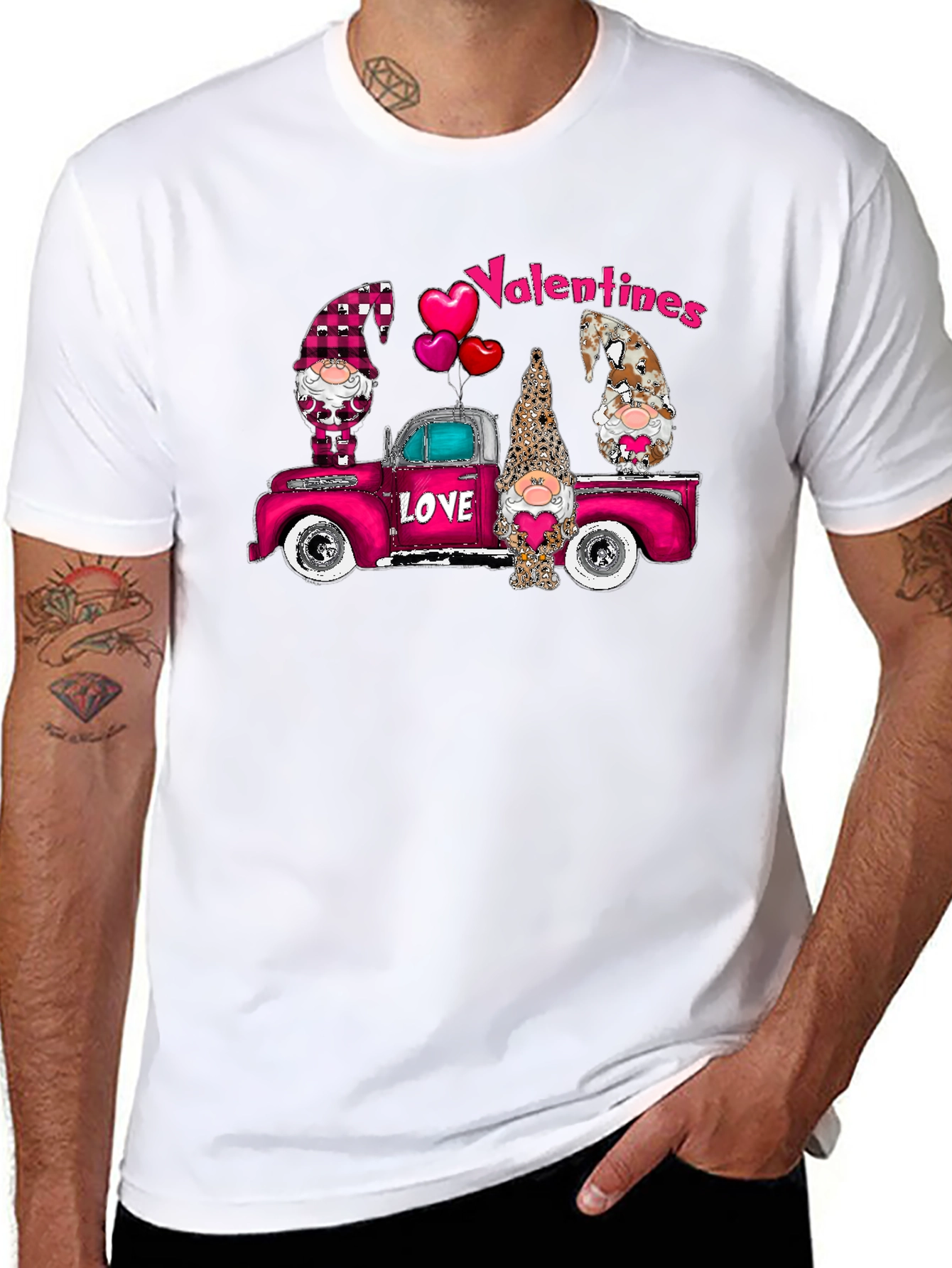 Valentines Day Truck Gnomes T-Shirt