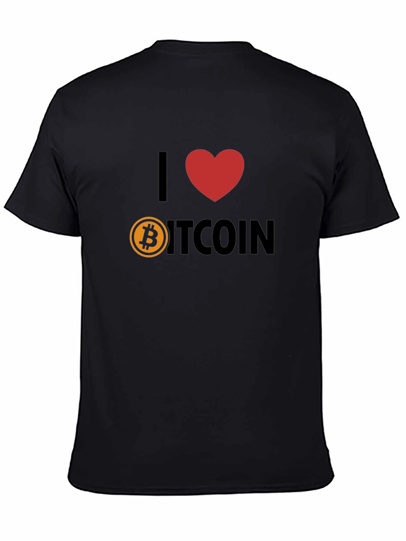 I Love Bitcoin Black T-Shirt