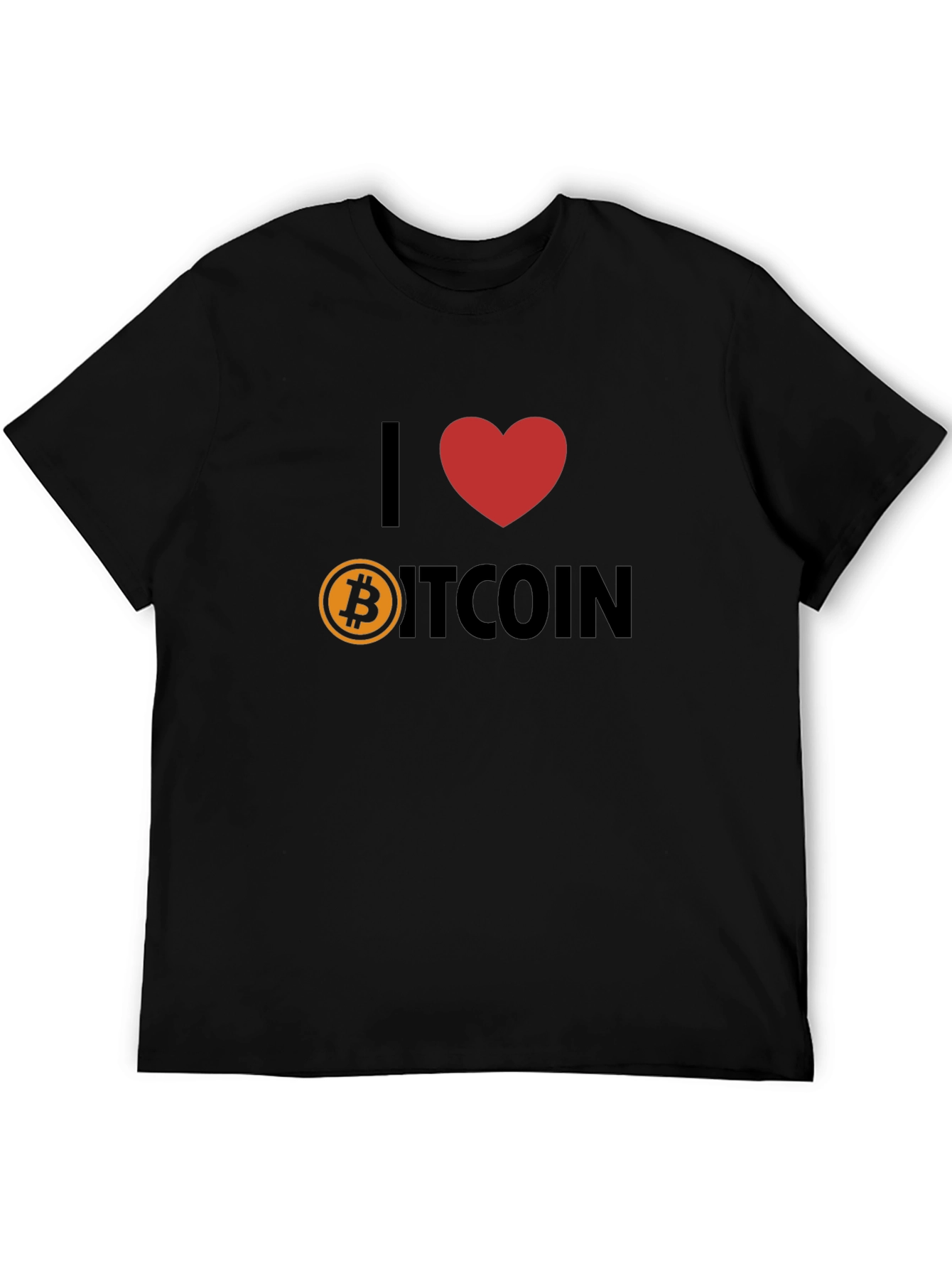 I Love Bitcoin Black T-Shirt