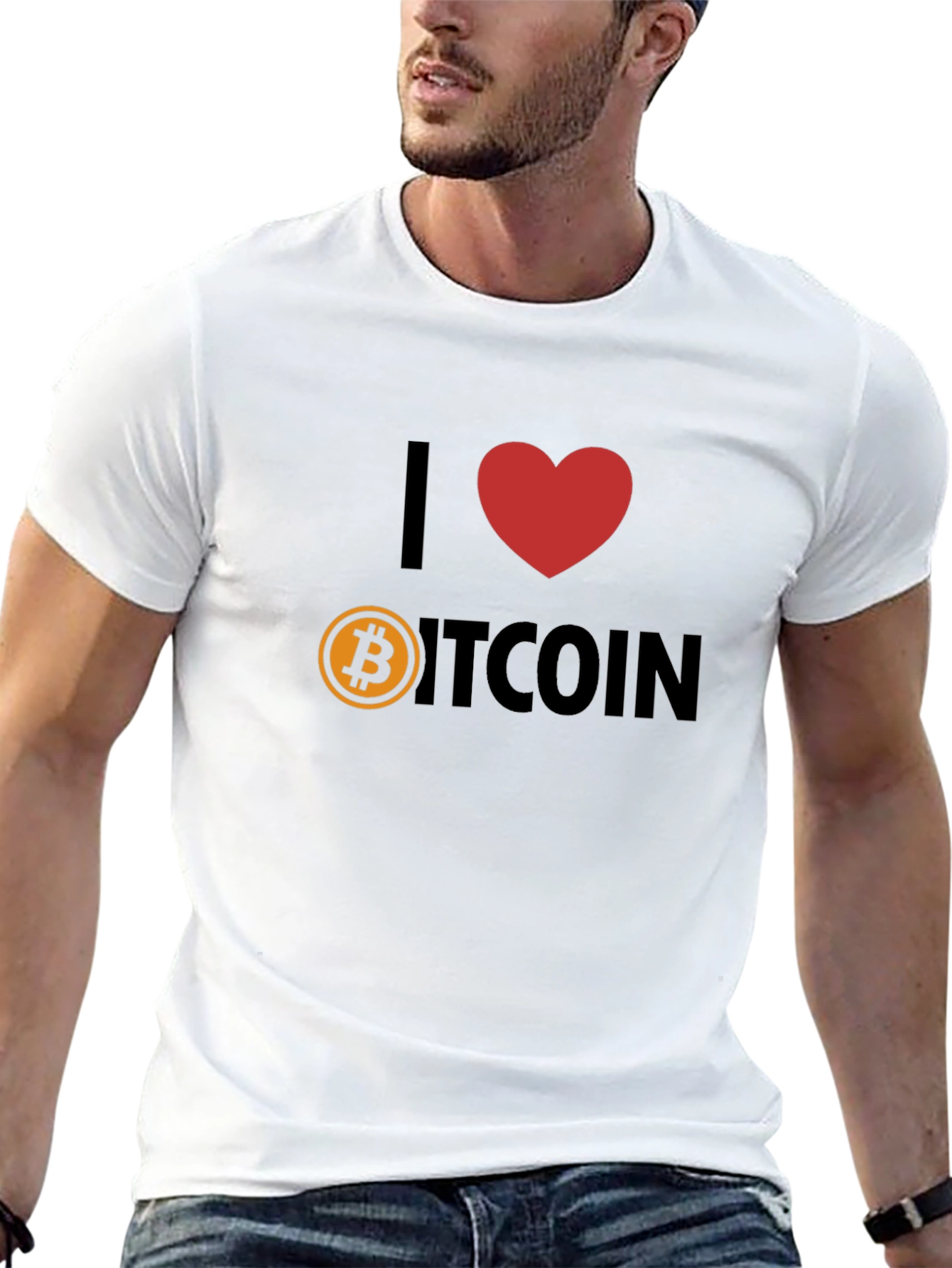 I Love Bitcoin Black T-Shirt