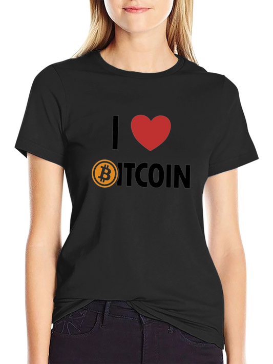 I Love Bitcoin Black T-Shirt