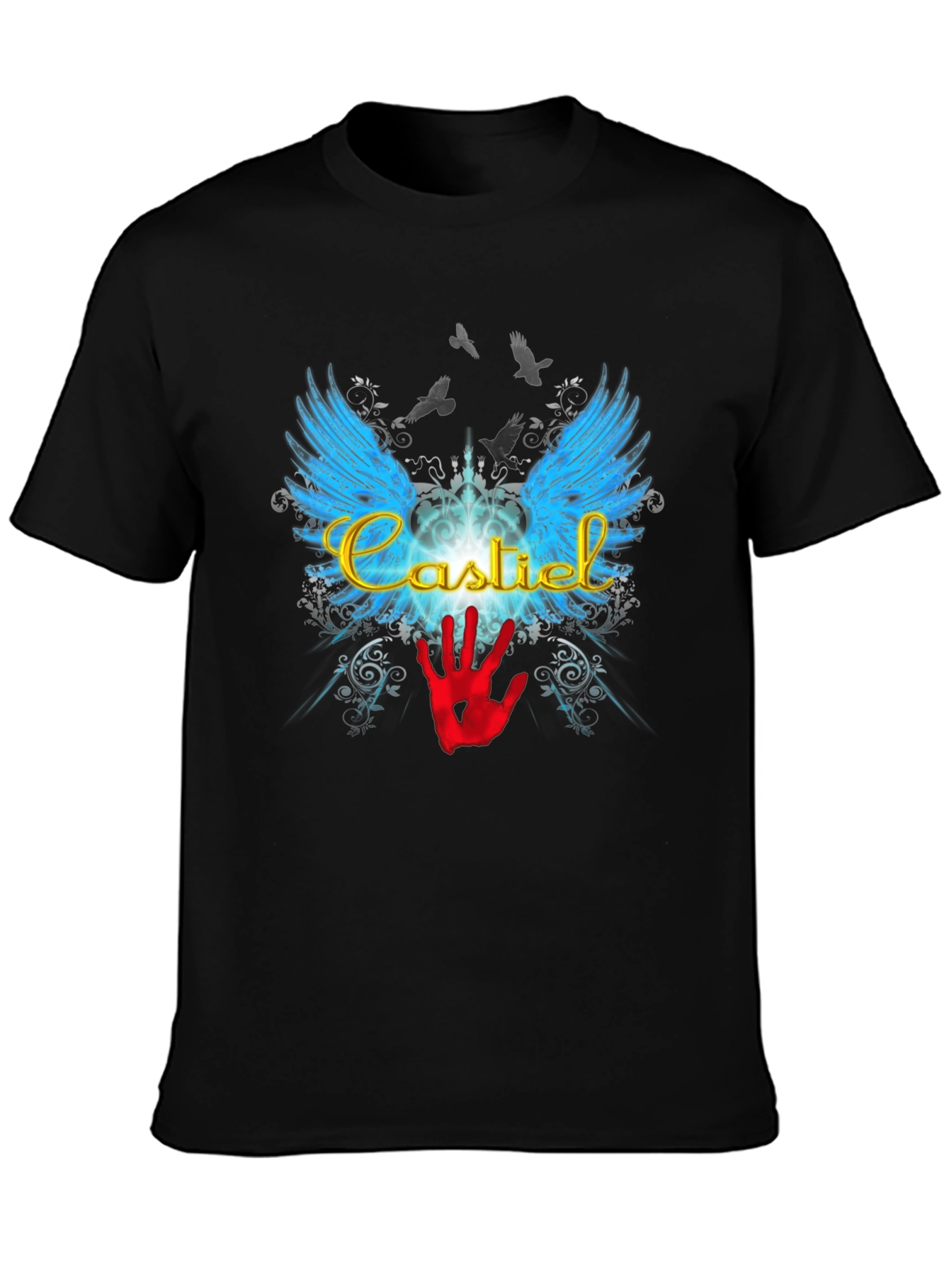 Castiel Wings Graphic T-Shirt - Supernatural Inspired Tee