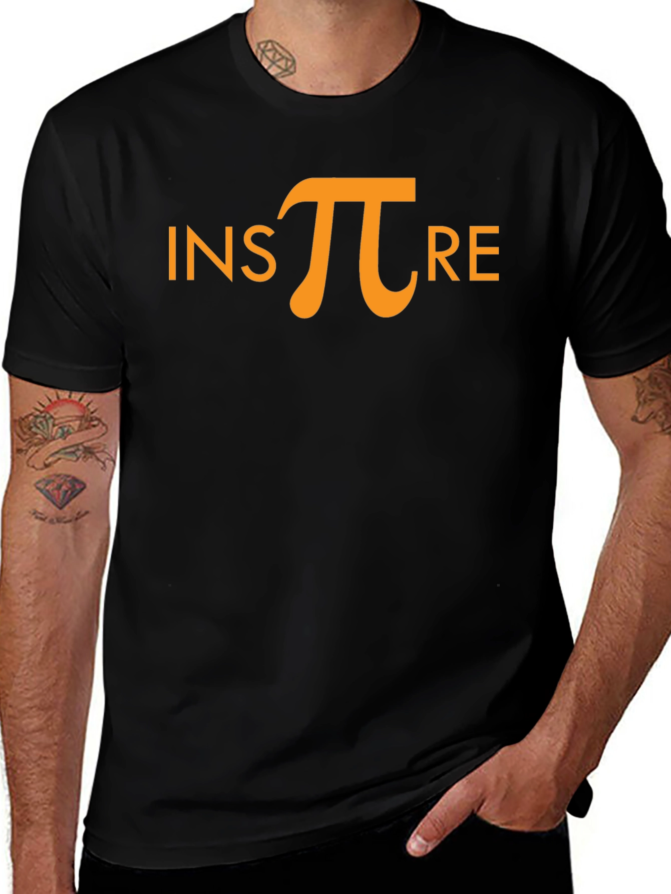 Inspire Pi Black T-Shirt - Math Lover Tee