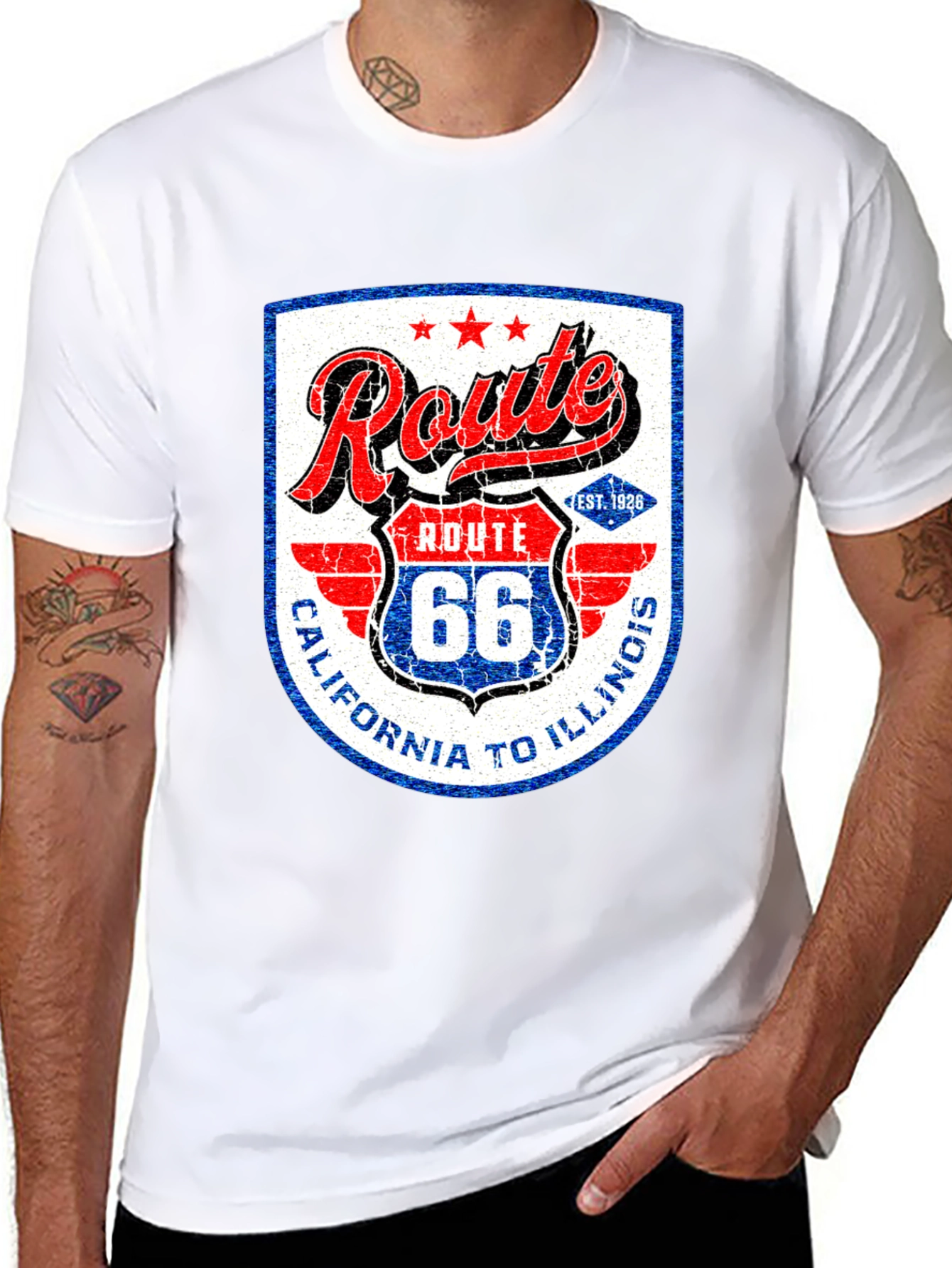 Route 66 Graphic Tee - California to Illinois