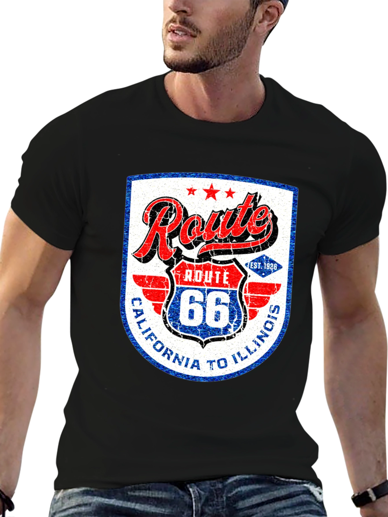 Route 66 Graphic Tee - California to Illinois