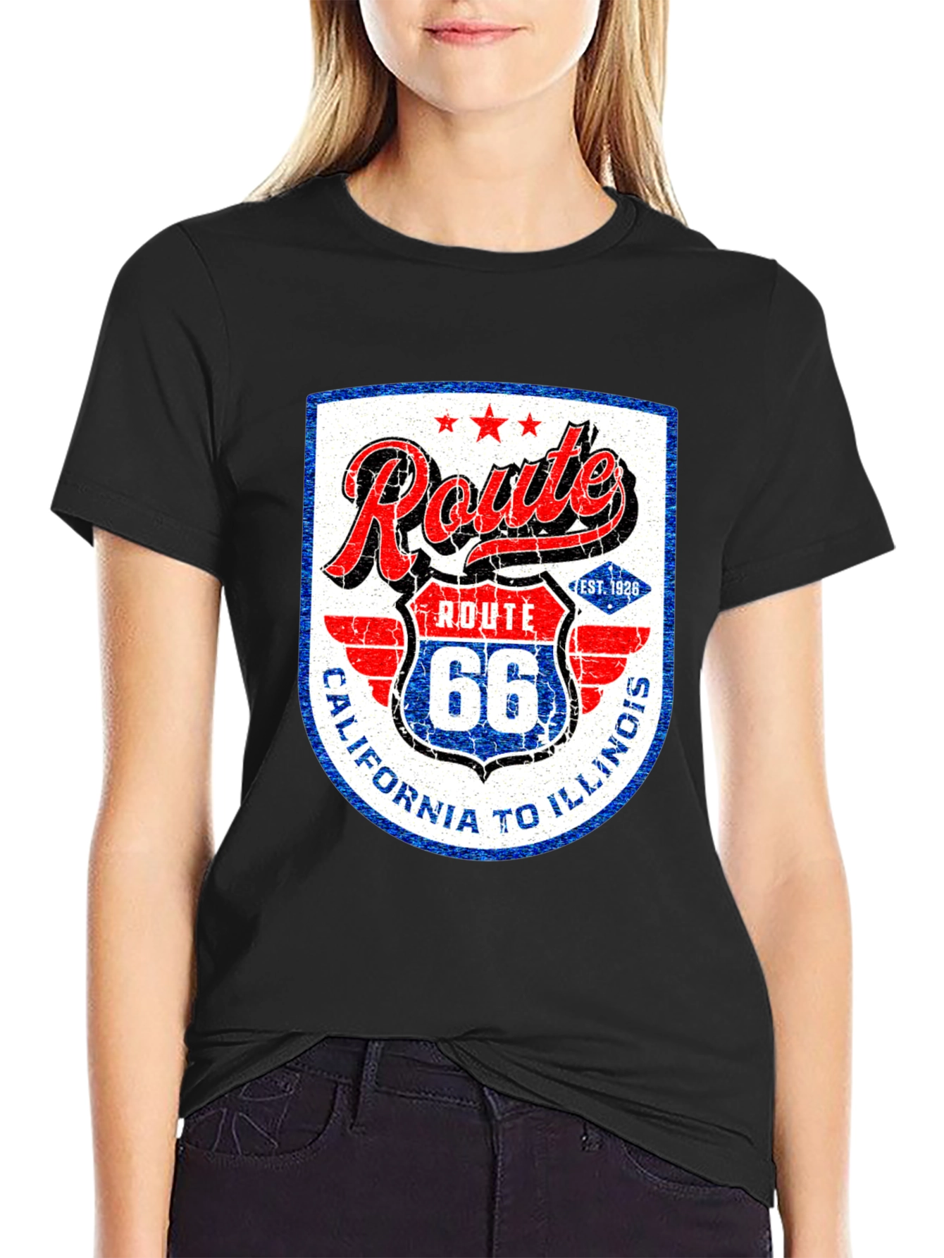 Route 66 Graphic Tee - California to Illinois