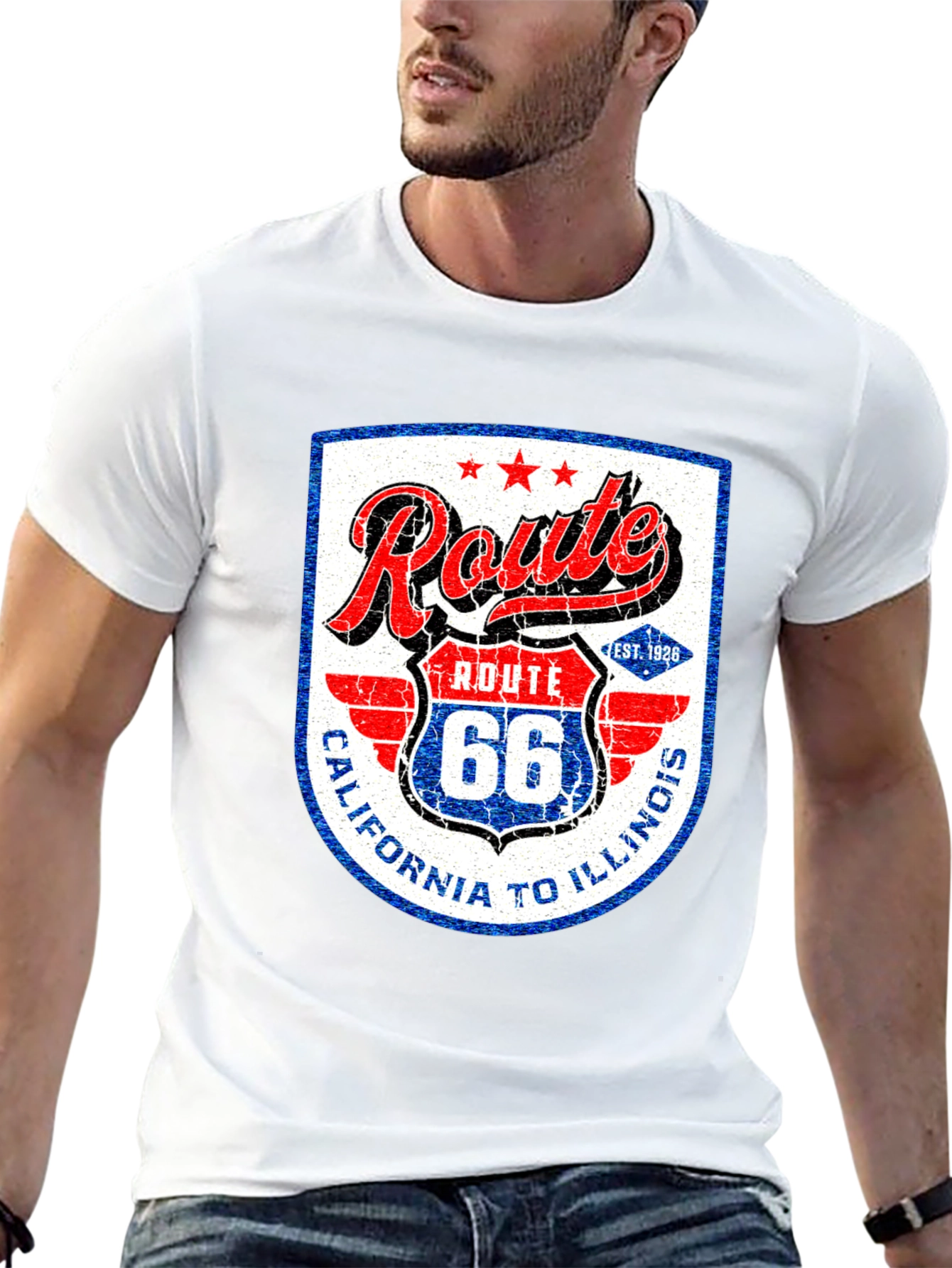 Route 66 Graphic Tee - California to Illinois