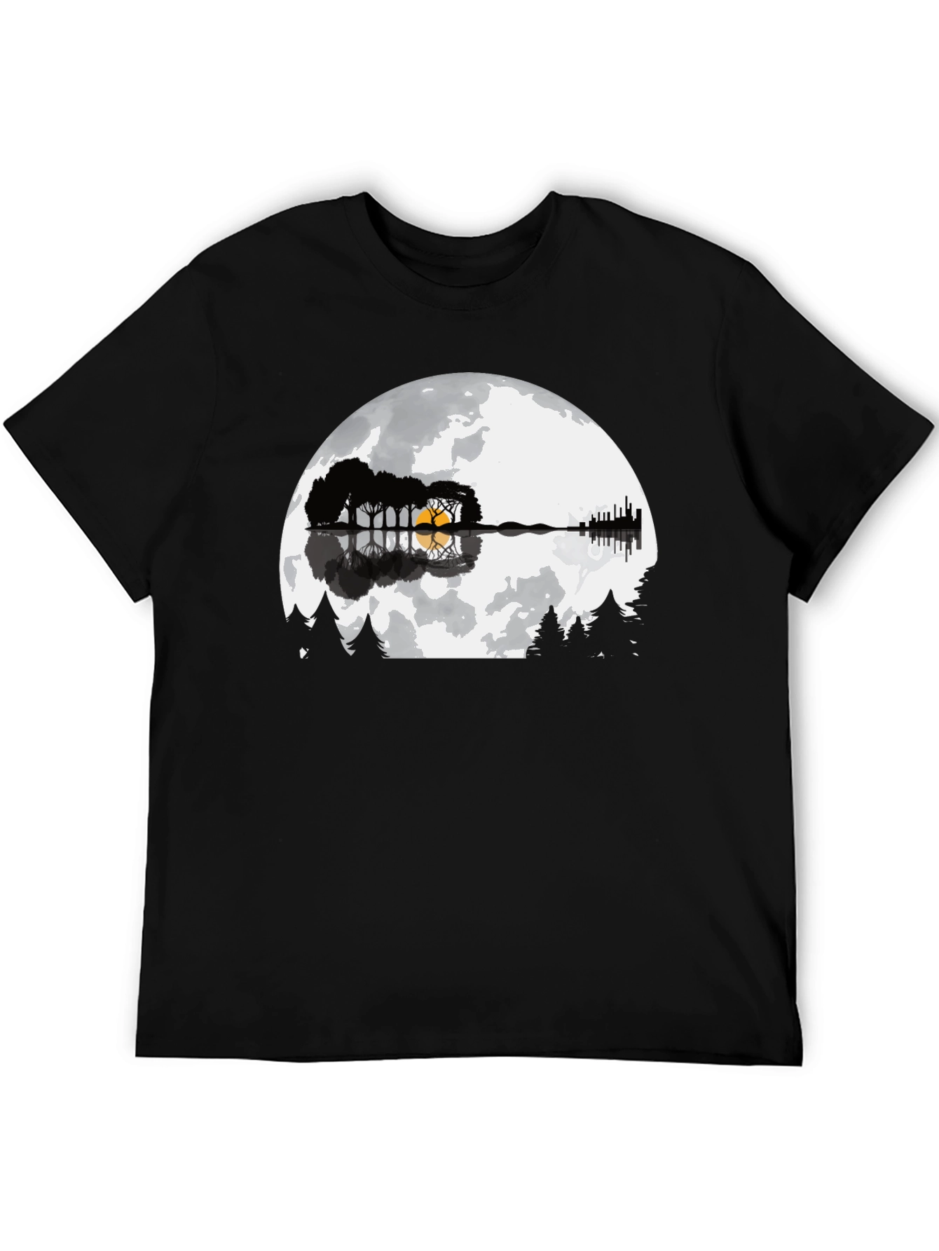 Guitar Moon Graphic T-Shirt