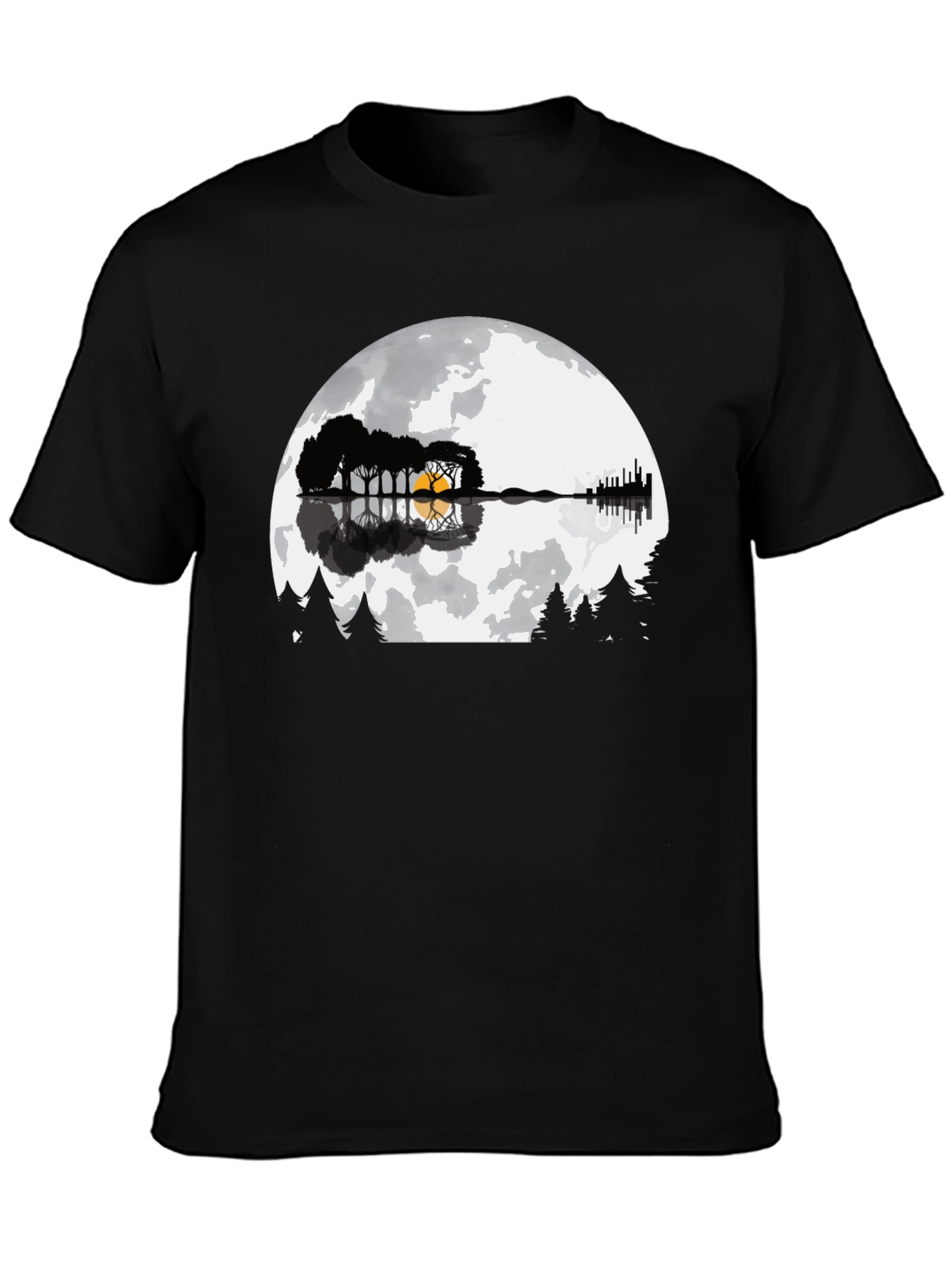Guitar Moon Graphic T-Shirt