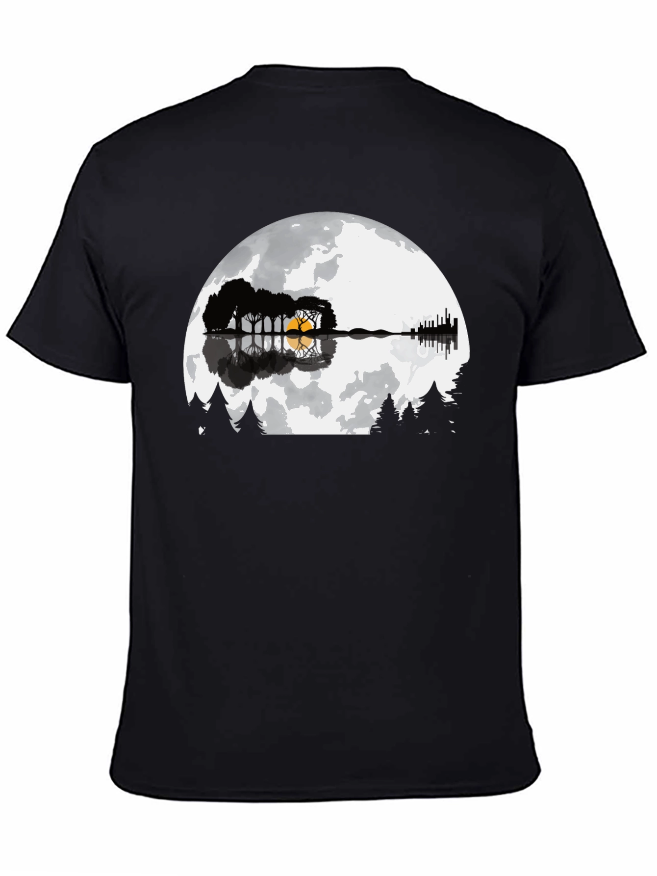 Guitar Moon Graphic T-Shirt