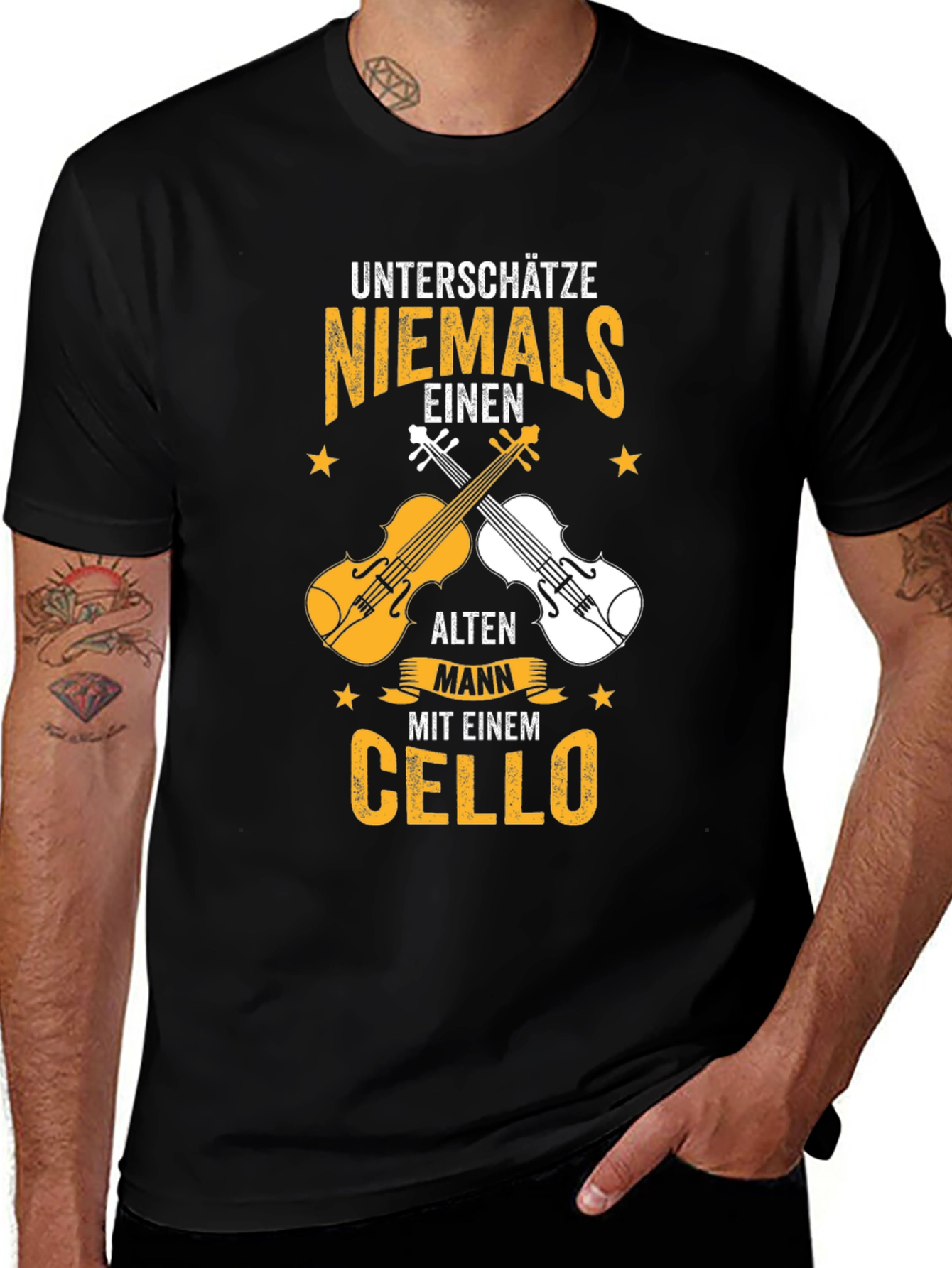 Unterschätze Niemals Cello T-Shirt