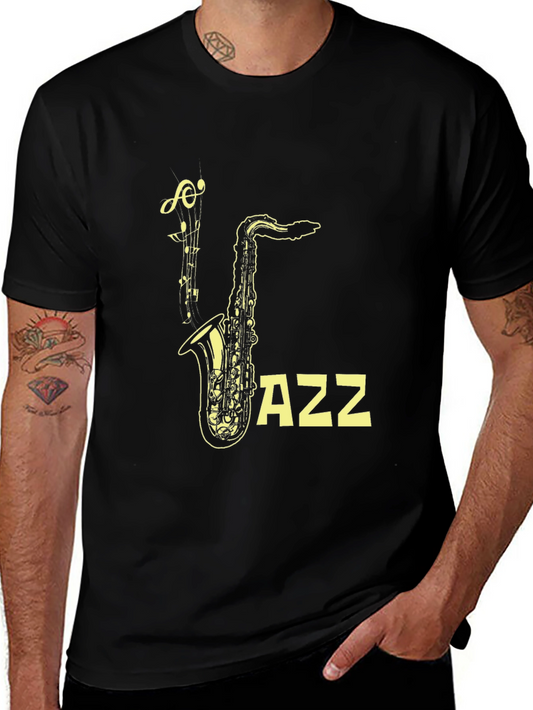 Jazz Saxophone Graphic Tee - Cool Musician T-Shirt