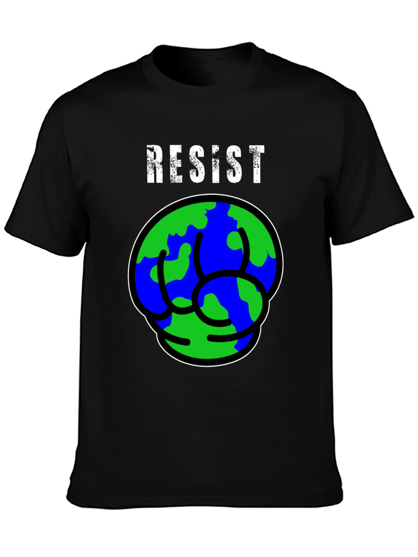 Resist Earth Fist Graphic Tee - Eco-Friendly Activism T-Shirt