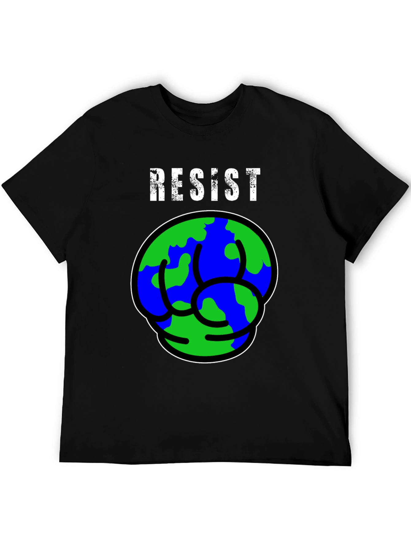 Resist Earth Fist Graphic Tee - Eco-Friendly Activism T-Shirt
