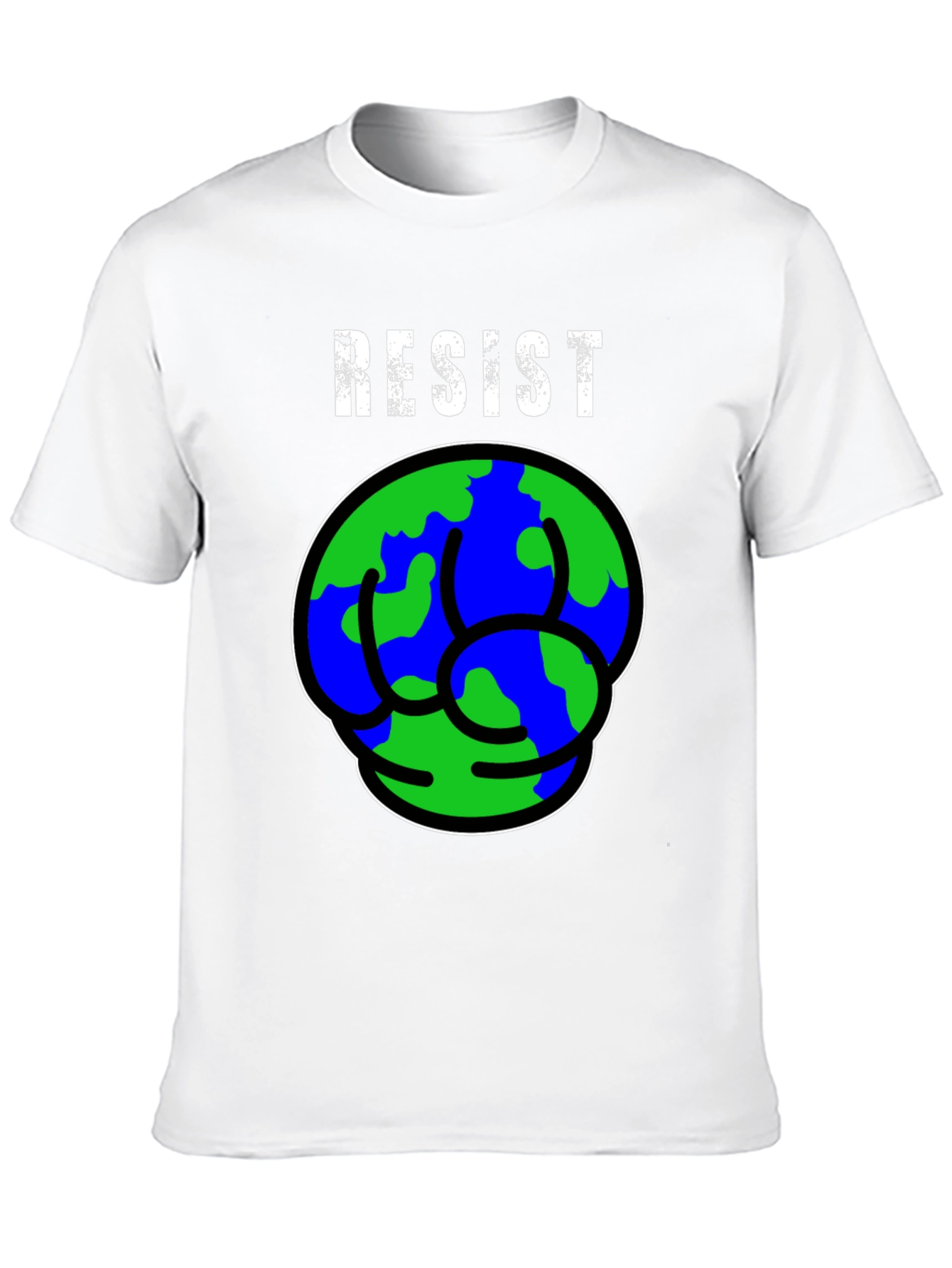 Resist Earth Fist Graphic Tee - Eco-Friendly Activism T-Shirt