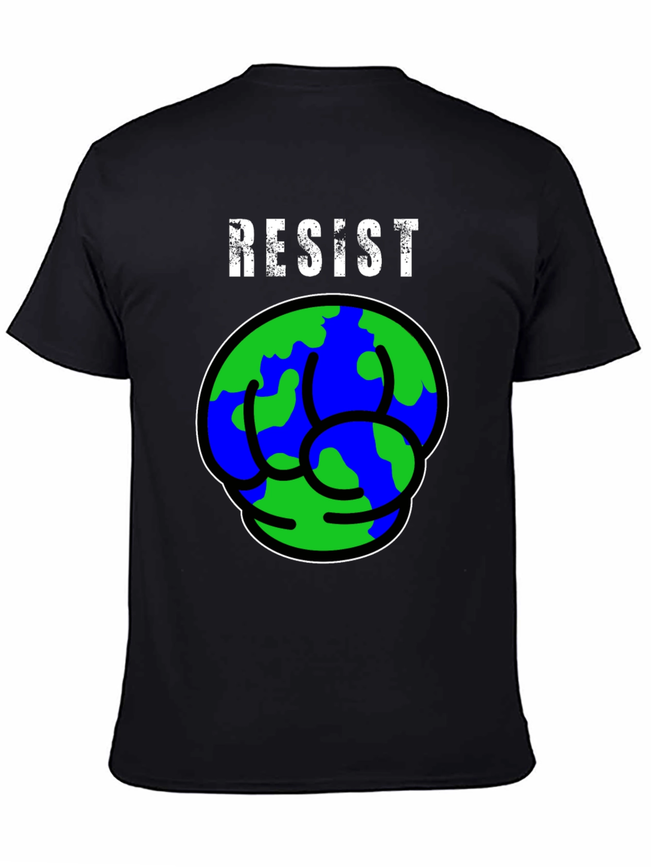 Resist Earth Fist Graphic Tee - Eco-Friendly Activism T-Shirt