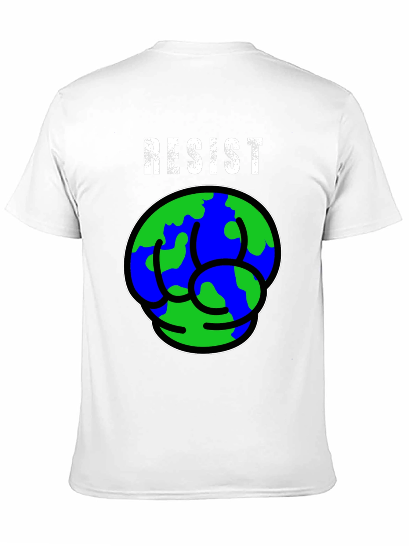 Resist Earth Fist Graphic Tee - Eco-Friendly Activism T-Shirt