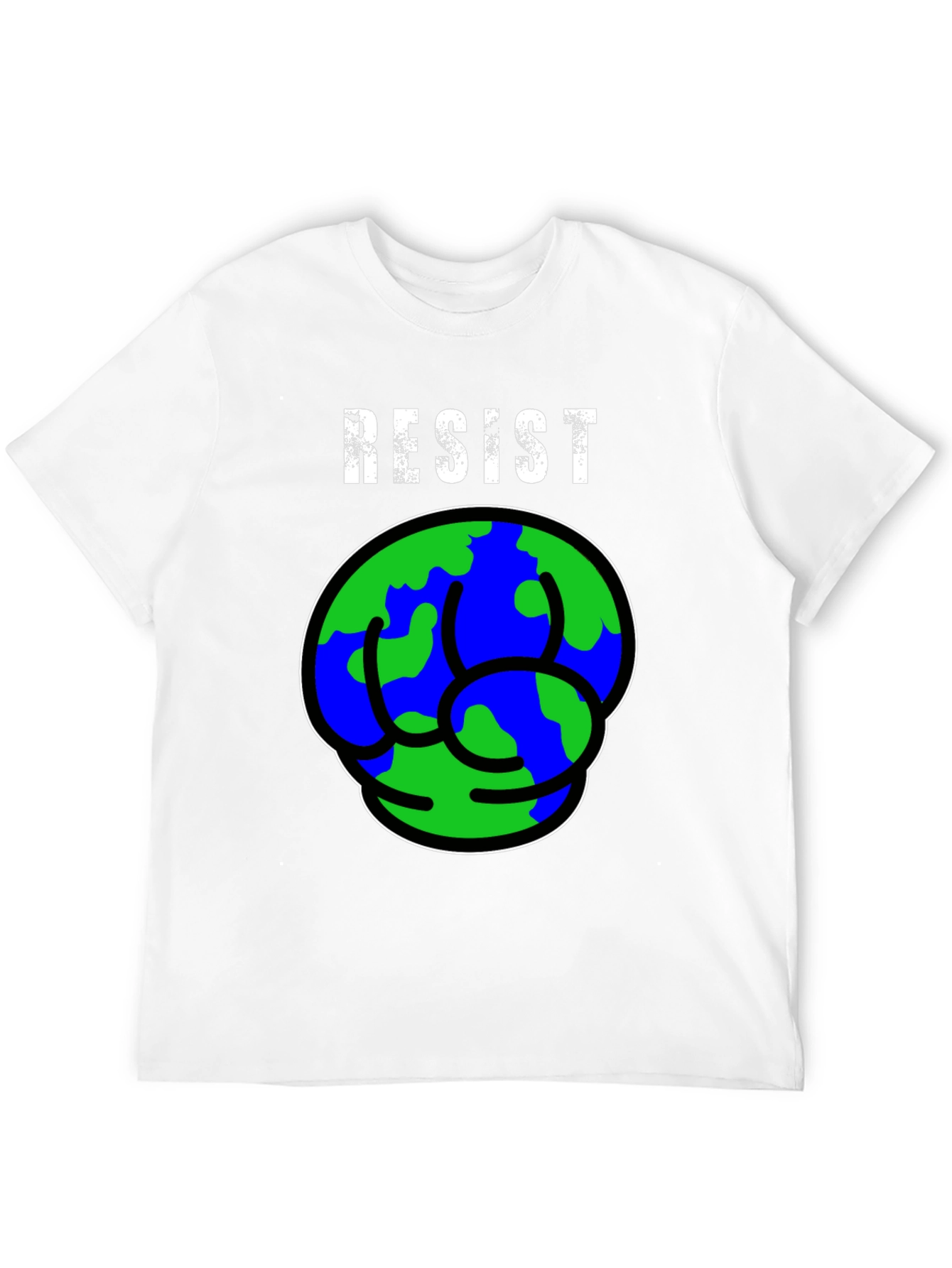 Resist Earth Fist Graphic Tee - Eco-Friendly Activism T-Shirt