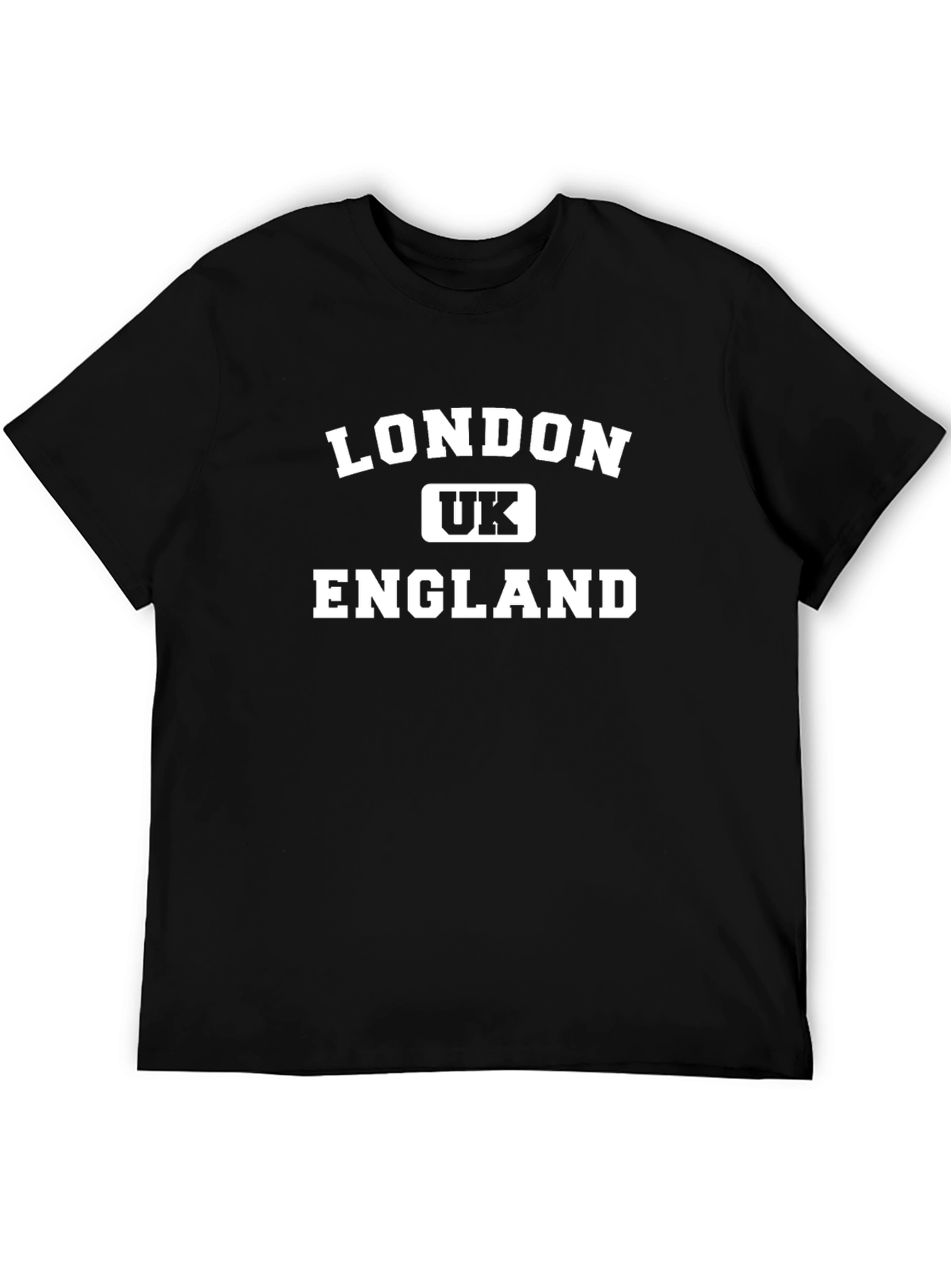 London UK England Graphic Print Black T-Shirt