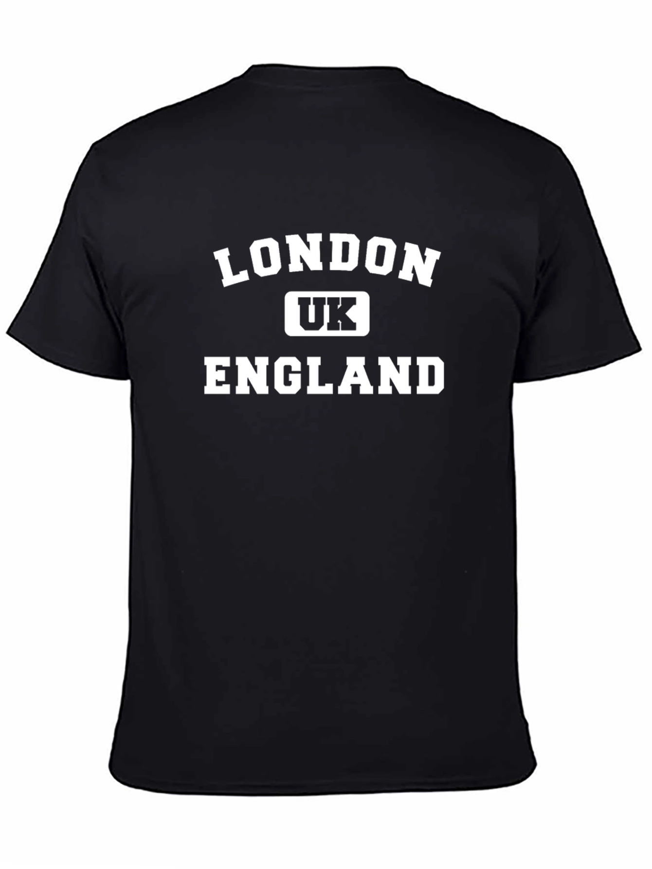 London UK England Graphic Print Black T-Shirt