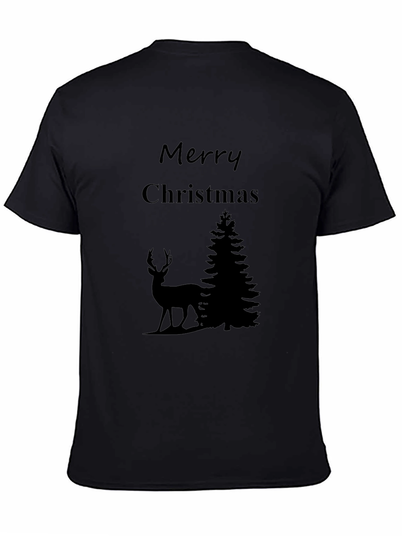 Merry Christmas Deer Graphic T-Shirt